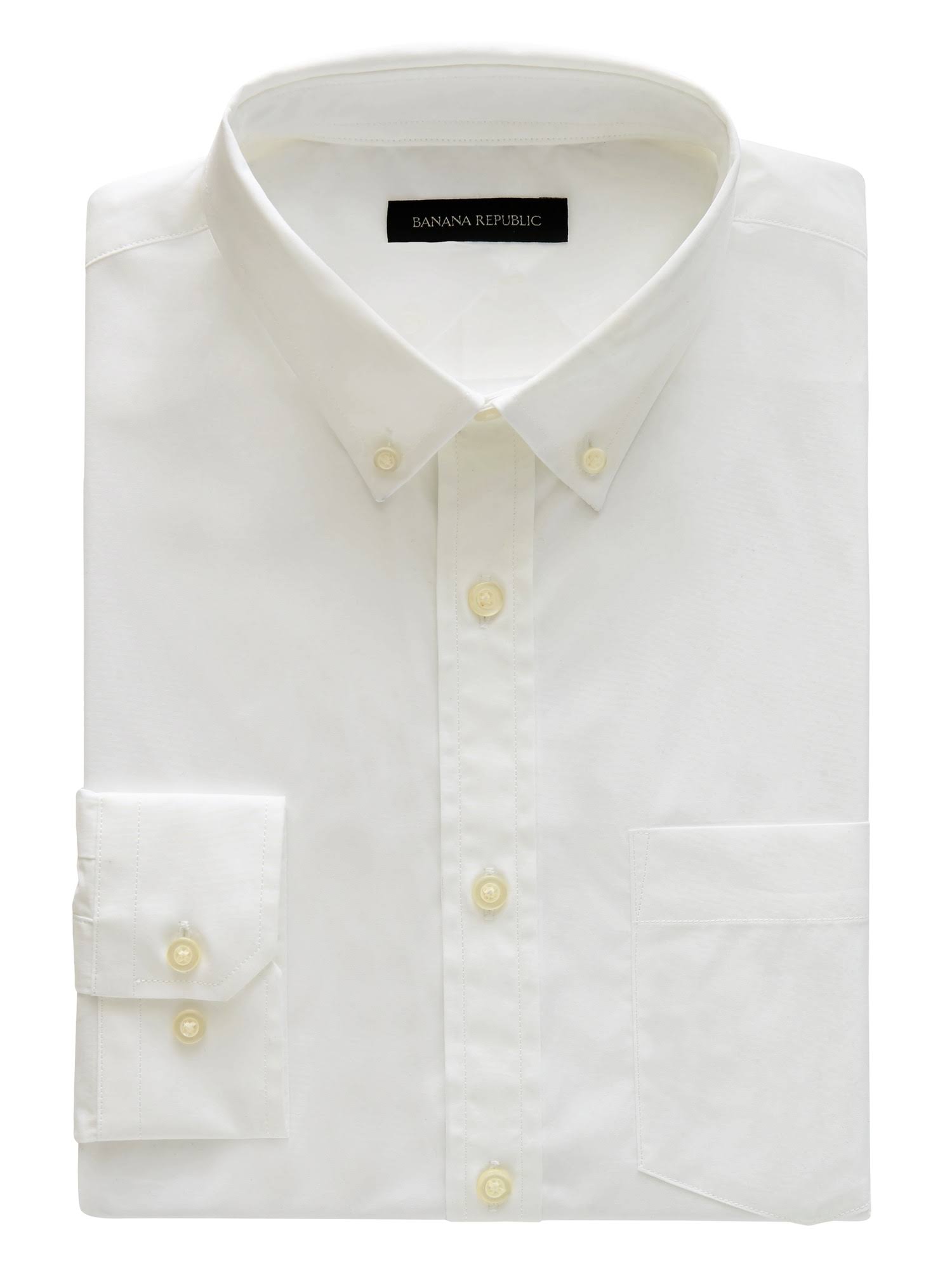 Banana Republic Men's Slim-Fit Tech-Stretch Cotton Shirt White Tall Size XXL