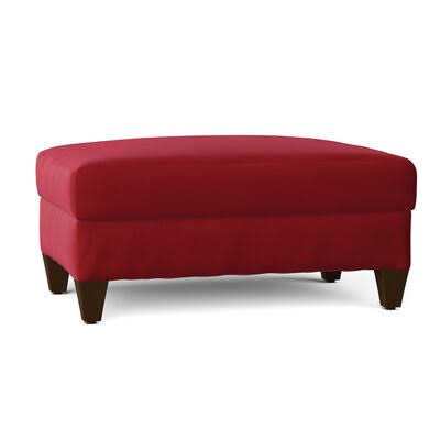 Birch Lane Fairchild 44x22 Rectangle Standard Slipcovered Ottoman Body Fabric: Bayou Flame