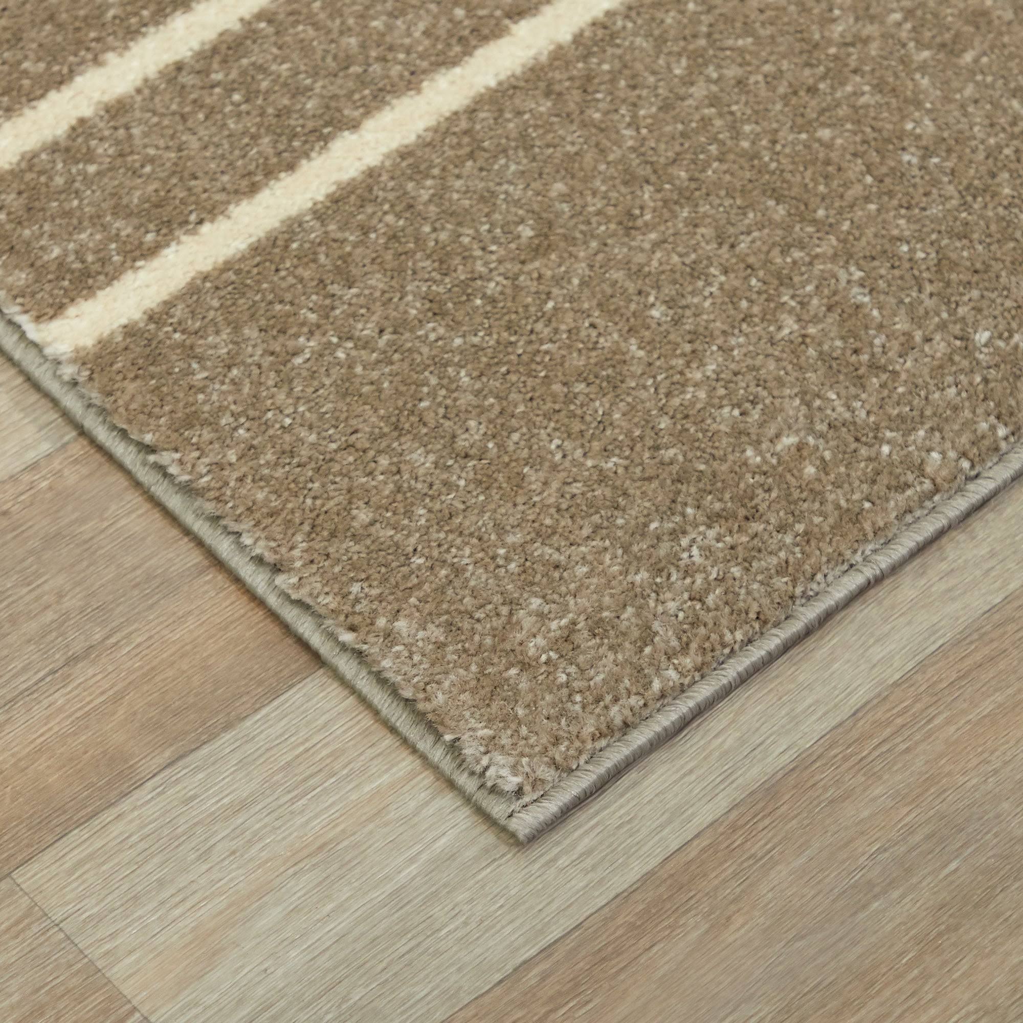Balta Shefford Taupe 8 ft. x 10 ft. Art Deco Striped Area Rug, Brown