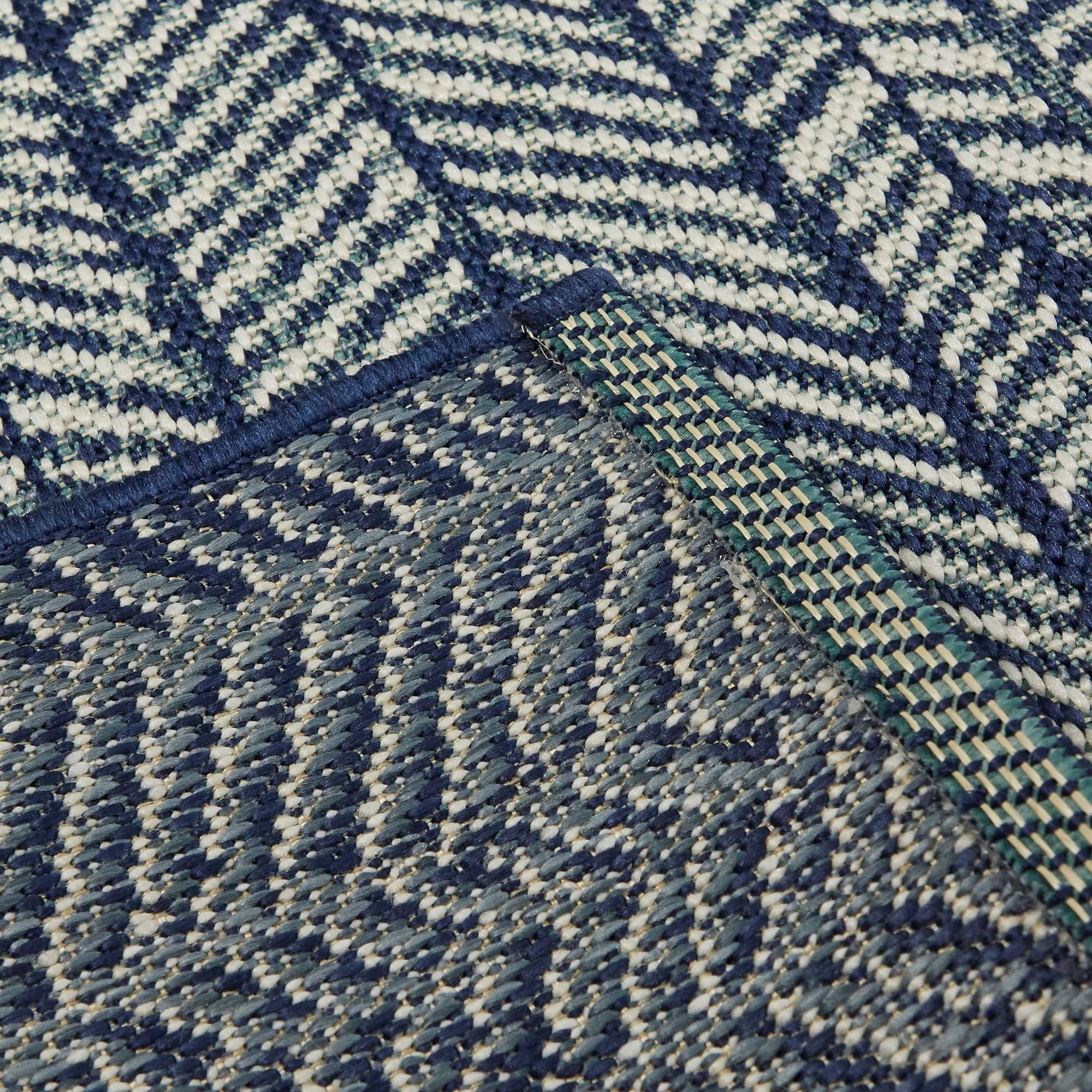 BALTA Yates Navy 8 ft. x 10 ft. Contemporary Indoor/Outdoor Area Rug, Blue