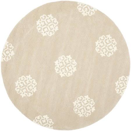 Alcott Hill Marcello Beige/Ivory Area Rug, Size: Round 6& x 6&