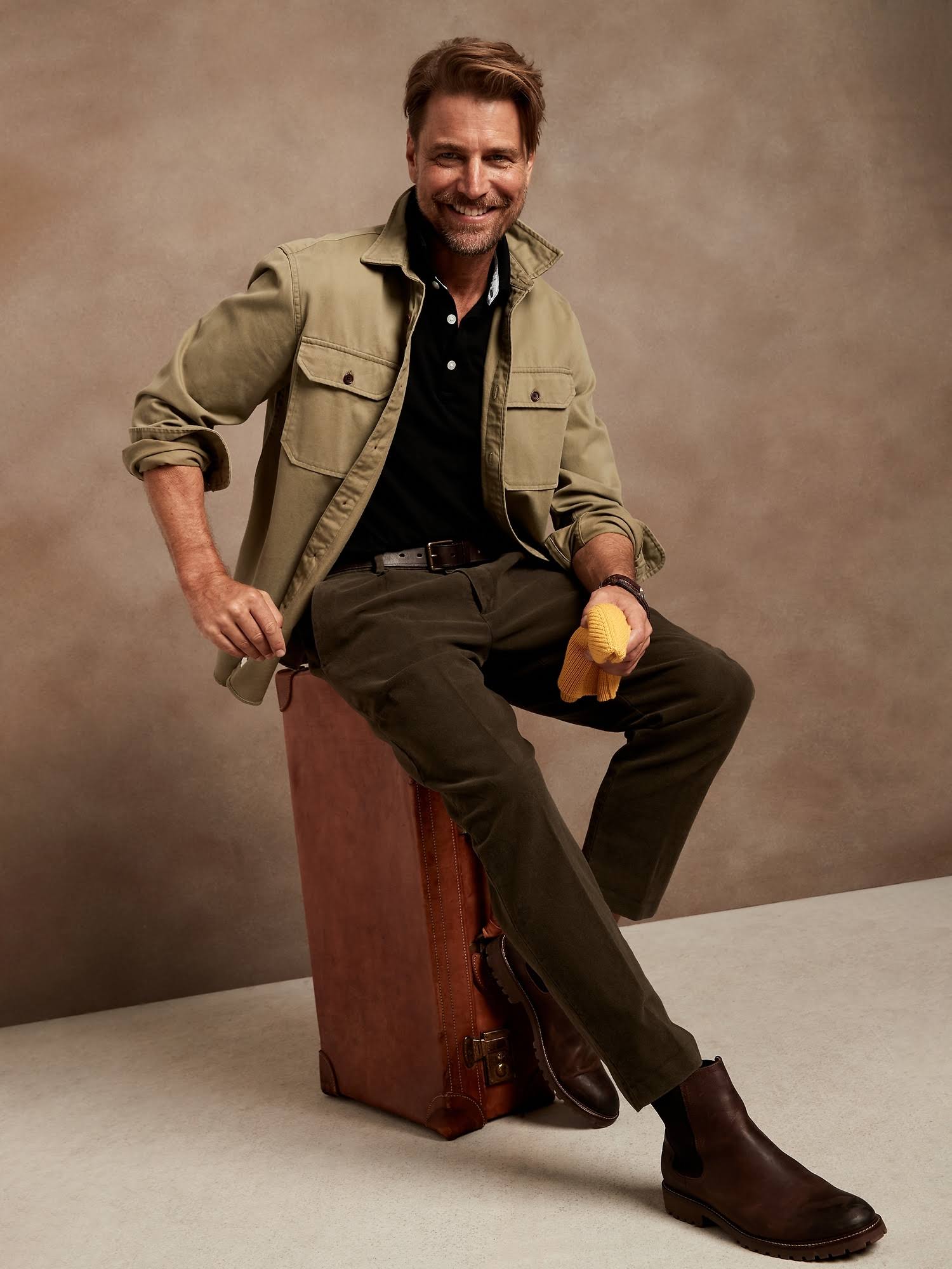 Banana Republic Men's Don&t-Sweat-It Polo Shirt Black Size Xs