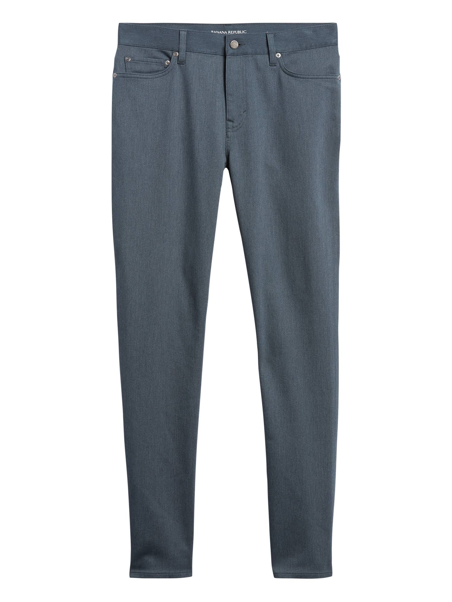 Banana Republic Men's Skinny Heathered Traveler Pant Navy Size 36W 32L