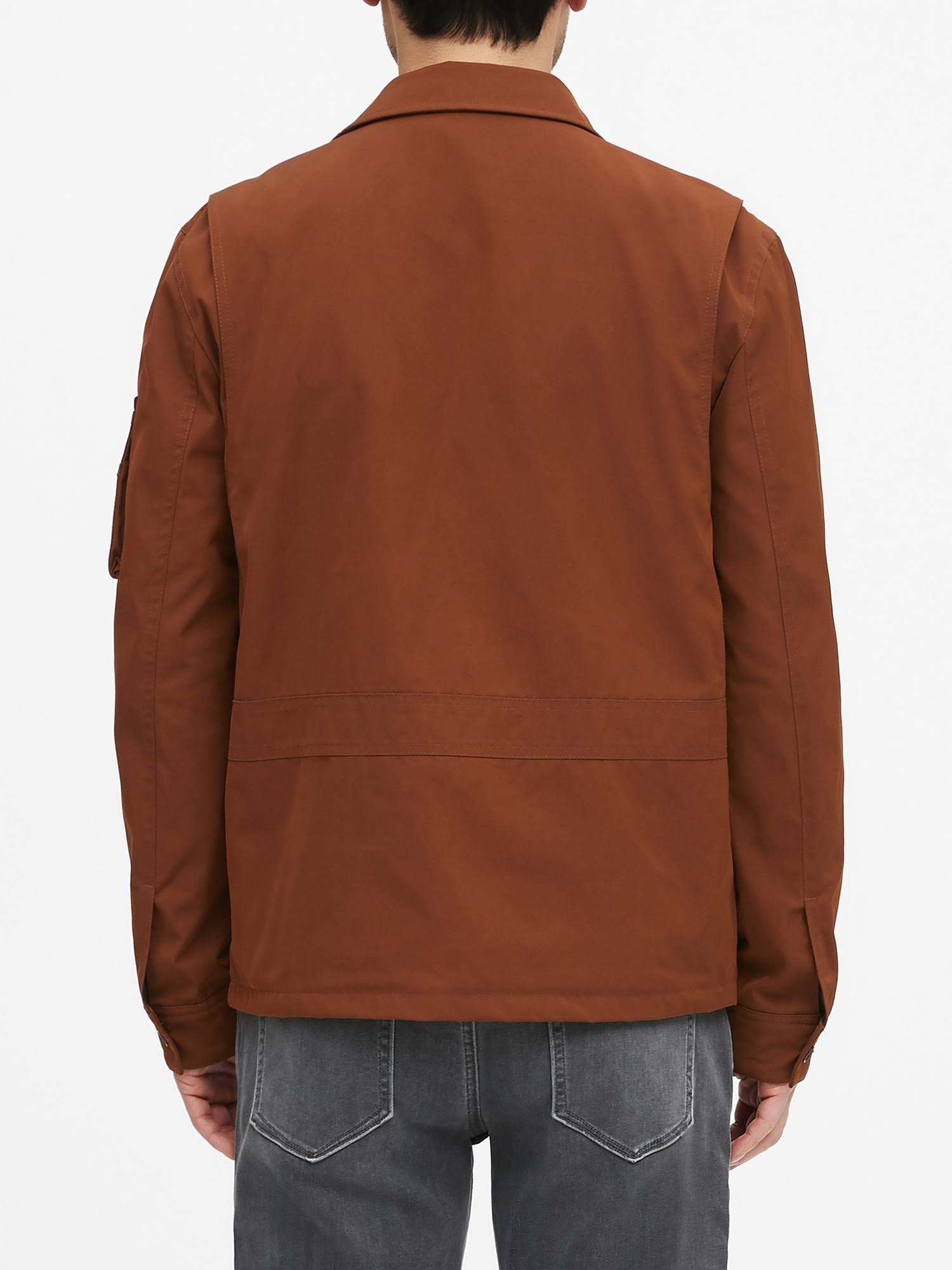 Banana Republic Men's Water-Repellent Drill Jacket Rust Brown Size S