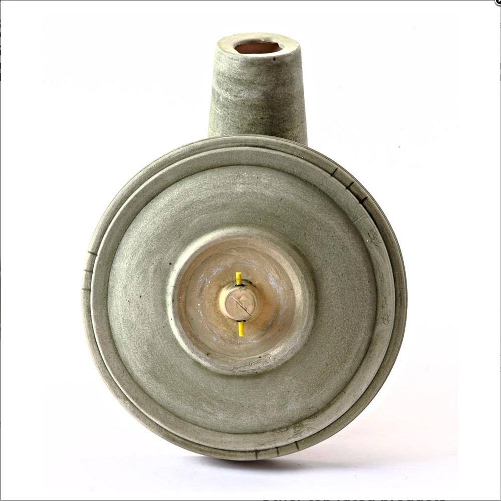 Birds Choice Burley Flowering Daisy Clay Bird Bath, Medium, Green