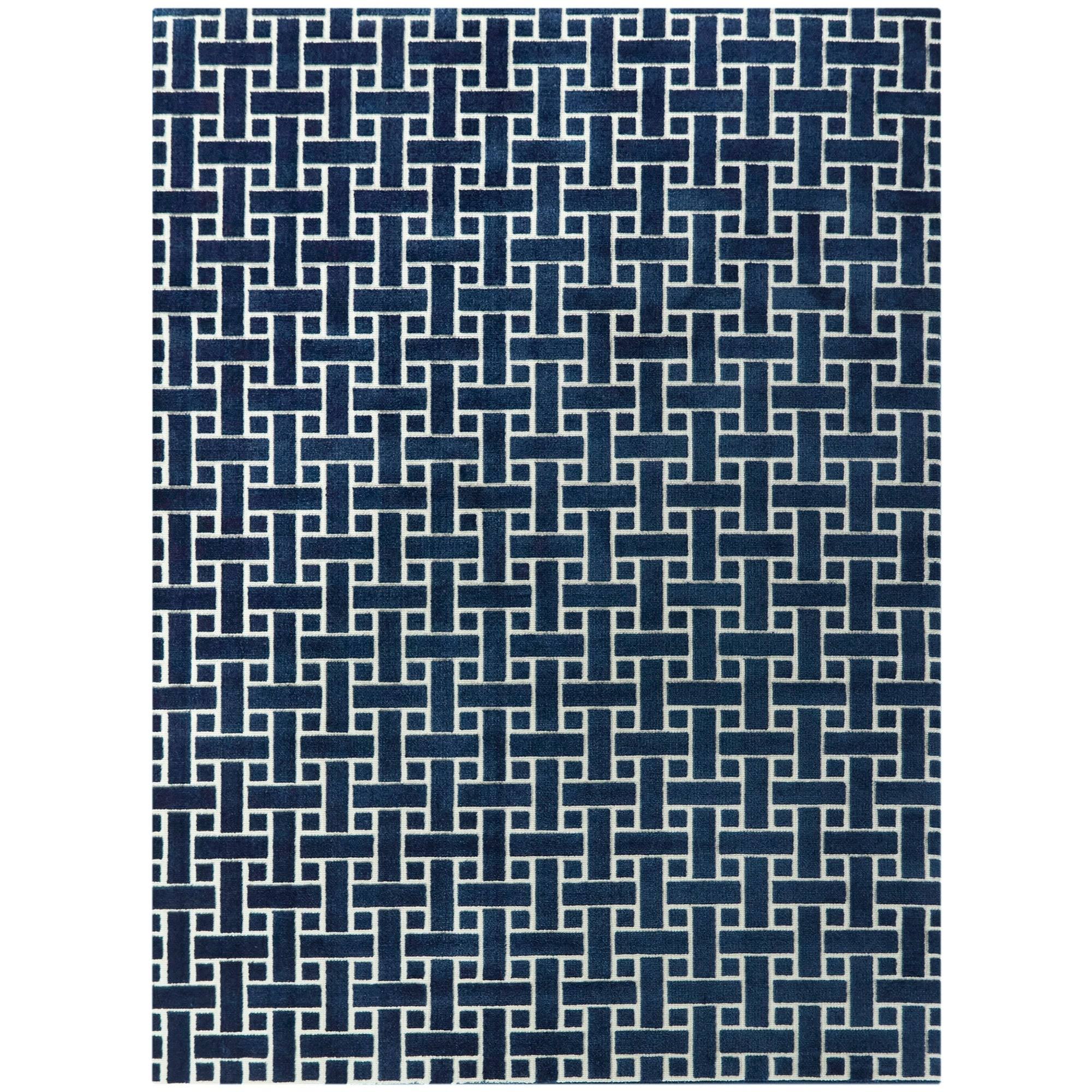 BALTA Mitchell Dark Blue 5 ft. x 7 ft. Contemporary Area Rug