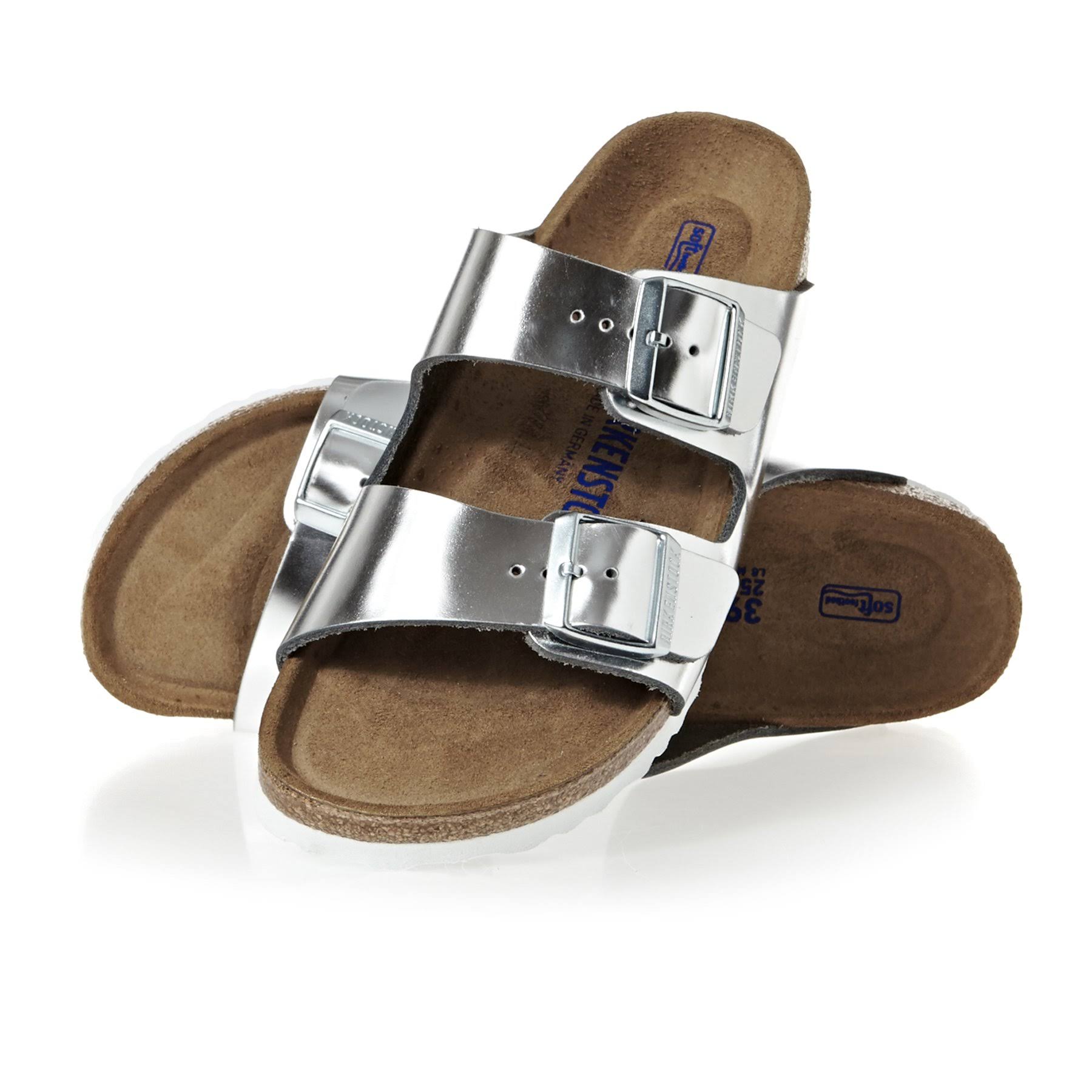 Birkenstock Sandals - Birkenstock Arizona - Metallic Silver
