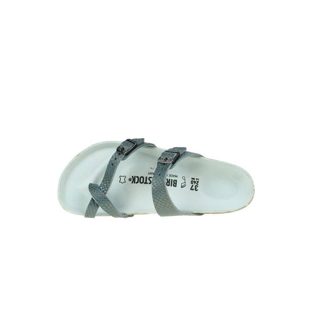Birkenstock Womens Mayari Leather Aqua Sandals 8 US
