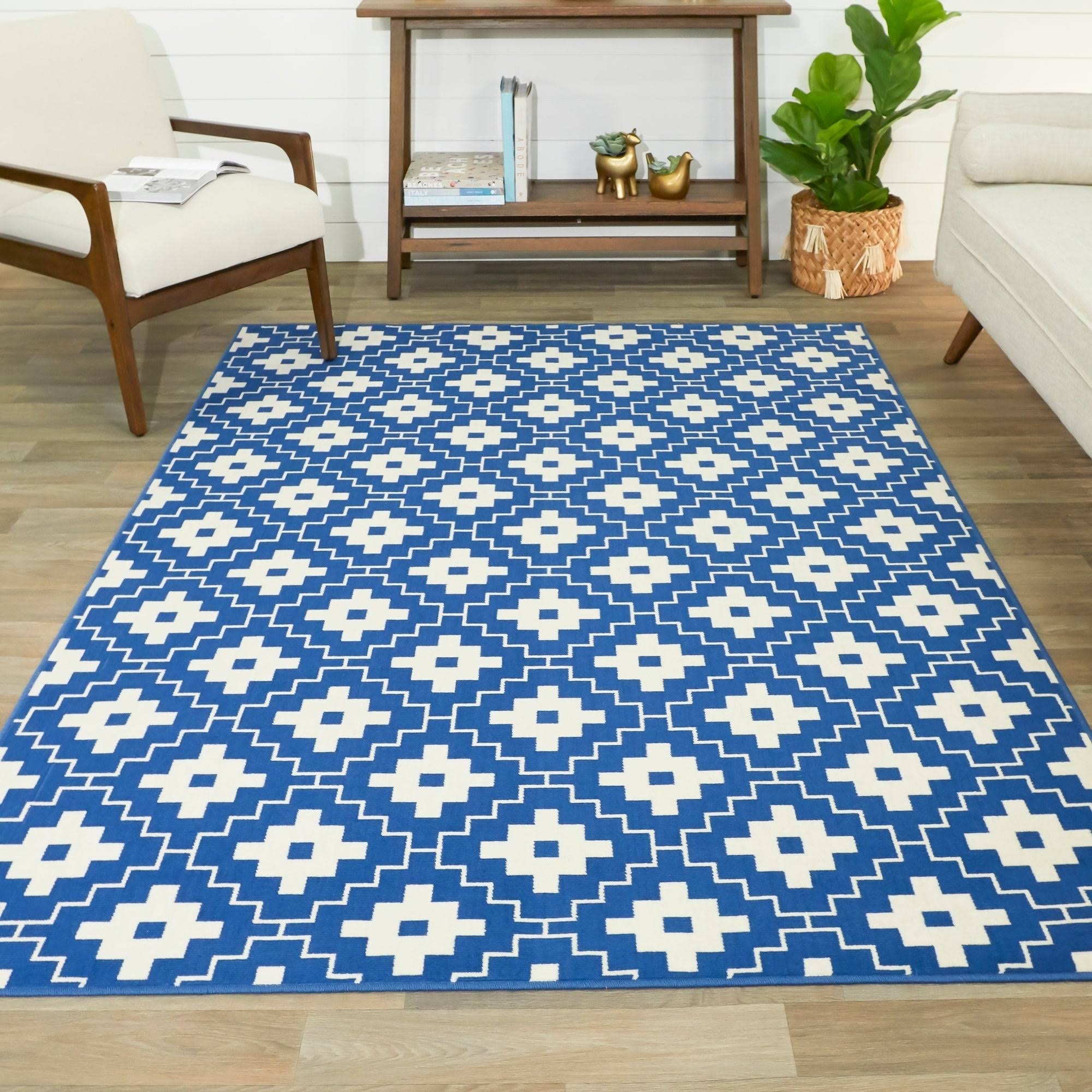 BALTA Gregory Pink 5 ft. x 7 ft. Geometric Trellis Area Rug