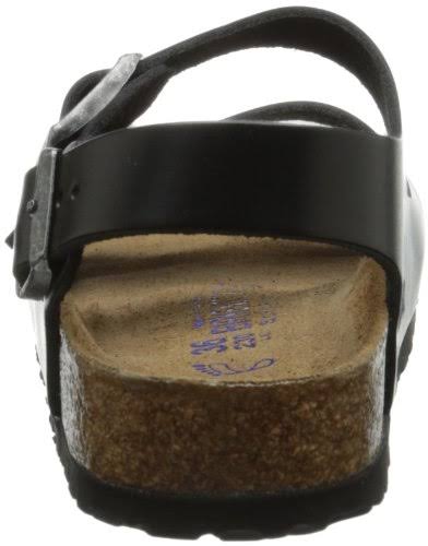 Birkenstock 234531: Milano Black Unisex Soft Footbed Leather Sandal (38 M EU)