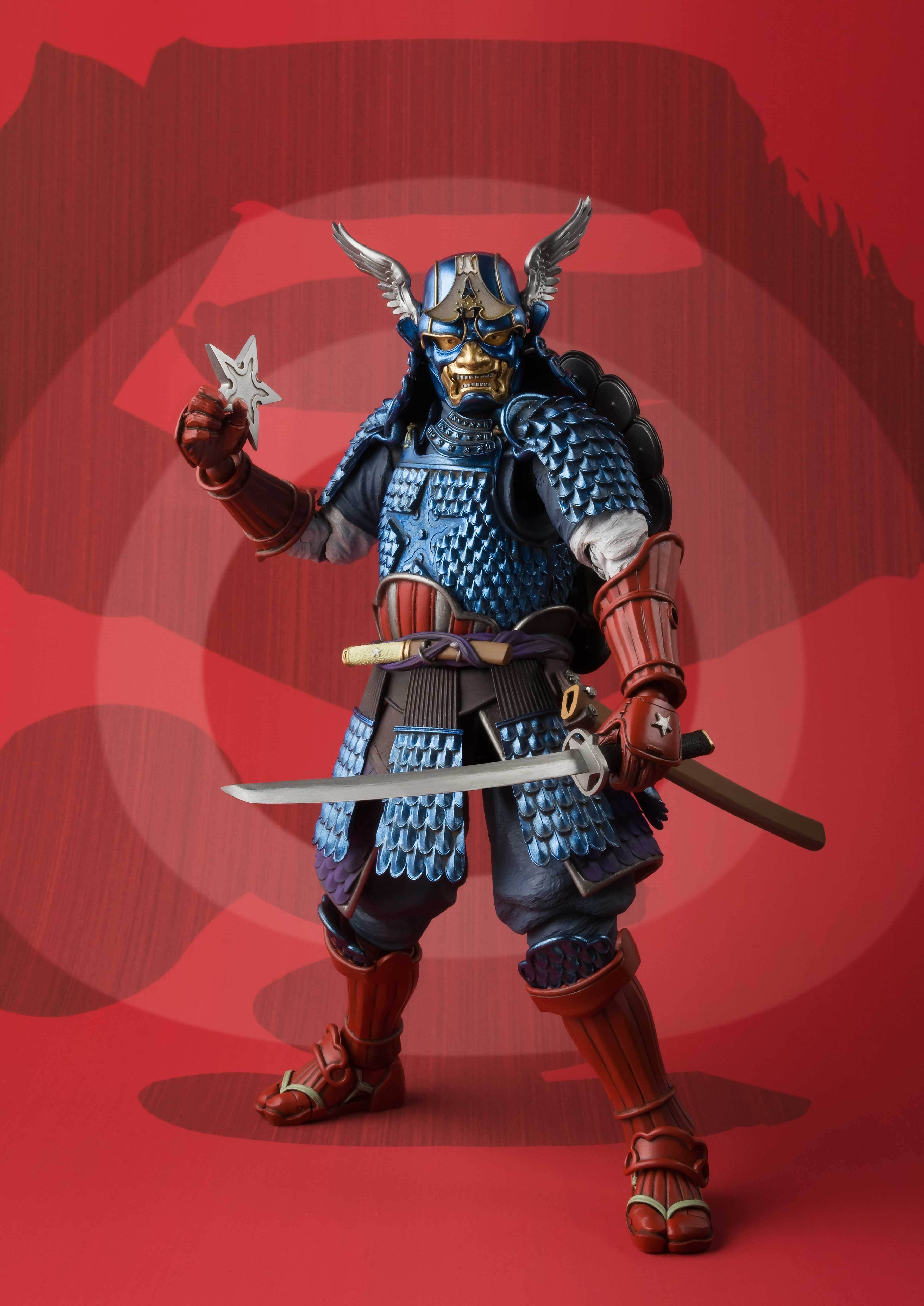 Marvel Meisho Manga Realization Samurai Captain America Action Figure