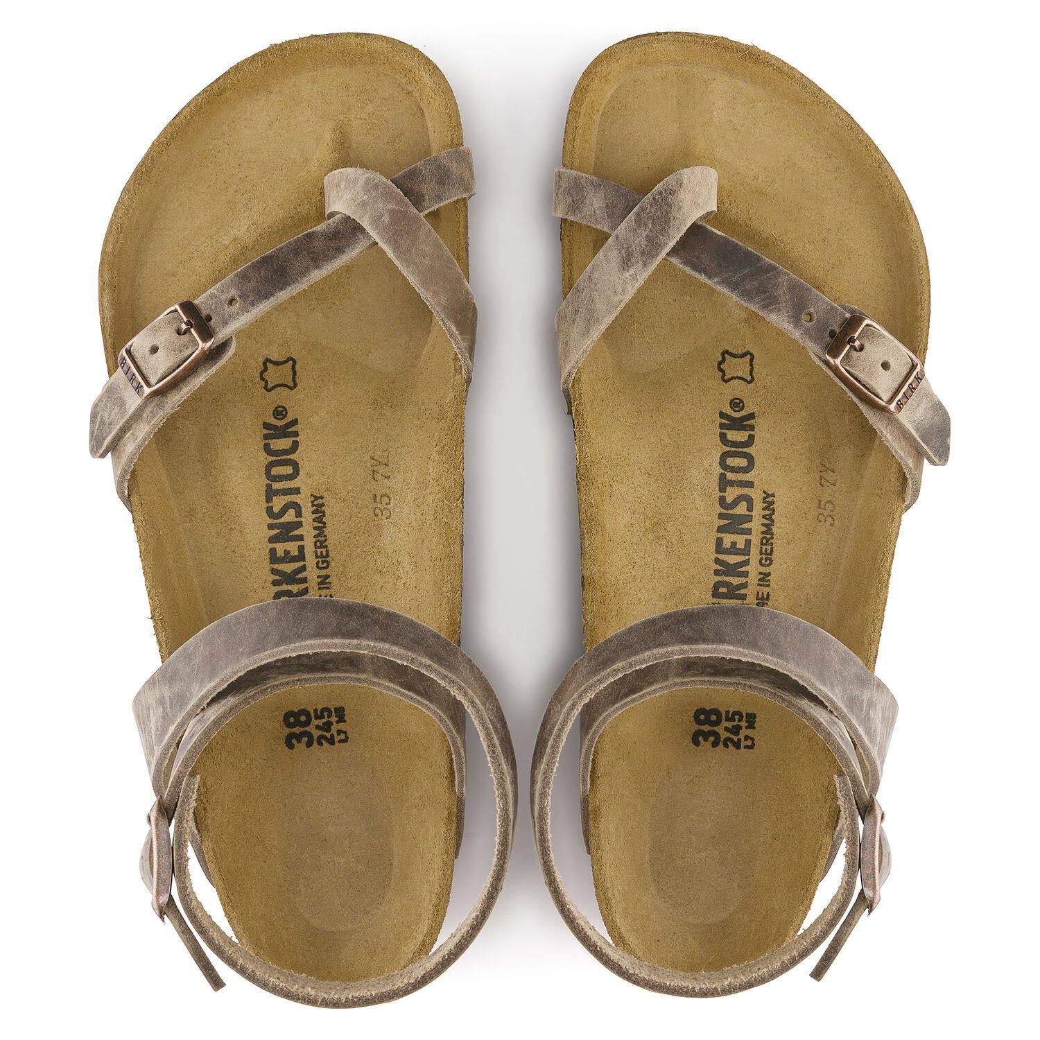 Birkenstock Women's Yara Sandal - 37 - Tobacco Oiled Leather Le