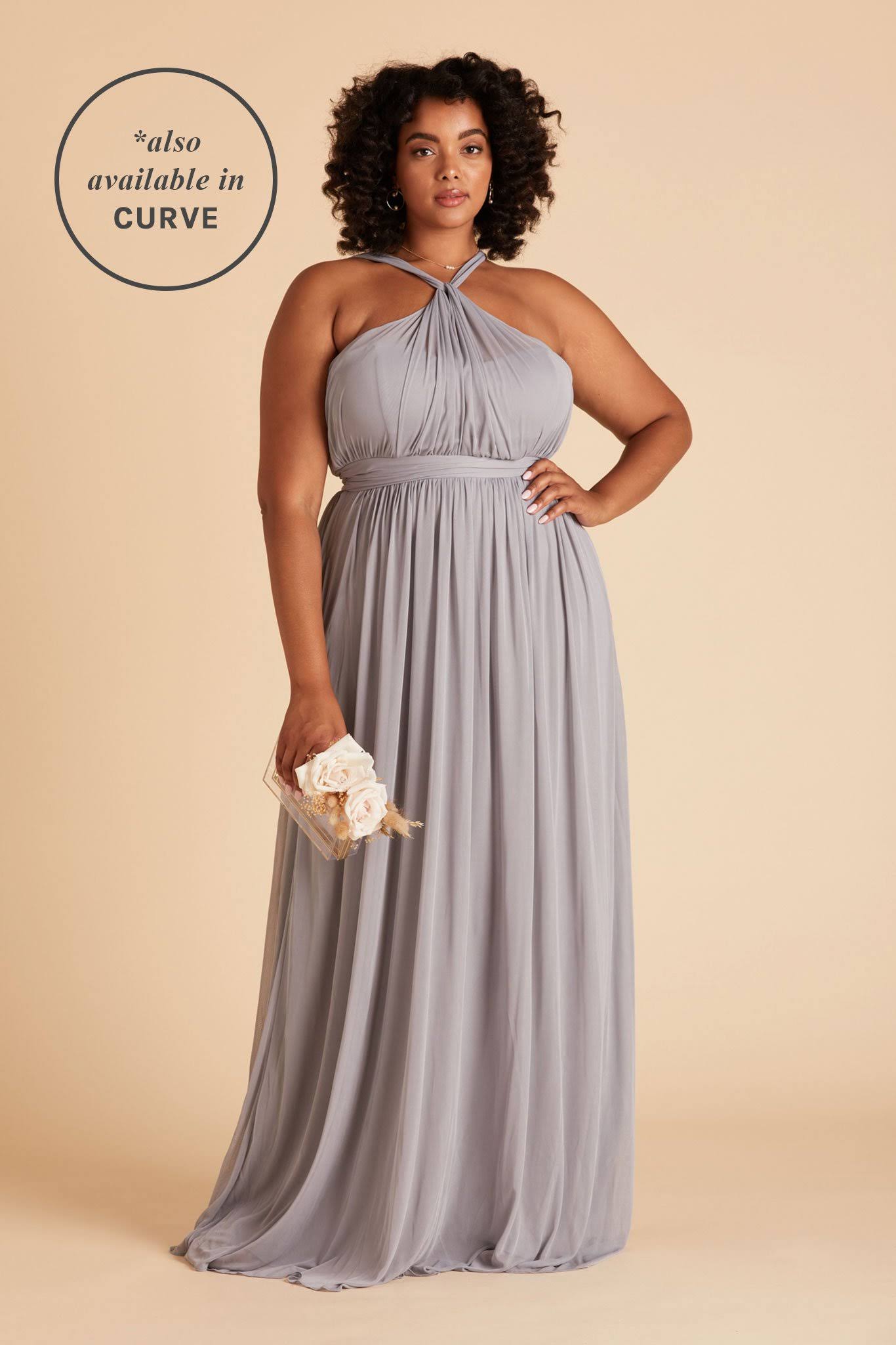 Birdy Grey Kiko Bridesmaid Dress in Silver L / Silver