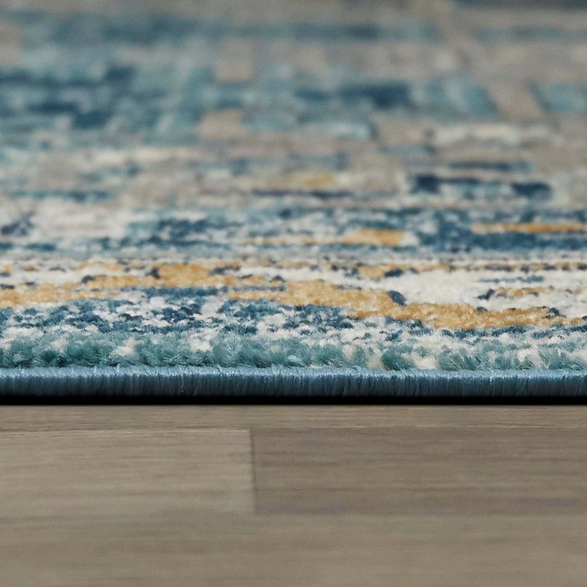 BALTA Herrera White 5 ft. x 7 ft. Distressed Medallion Area Rug