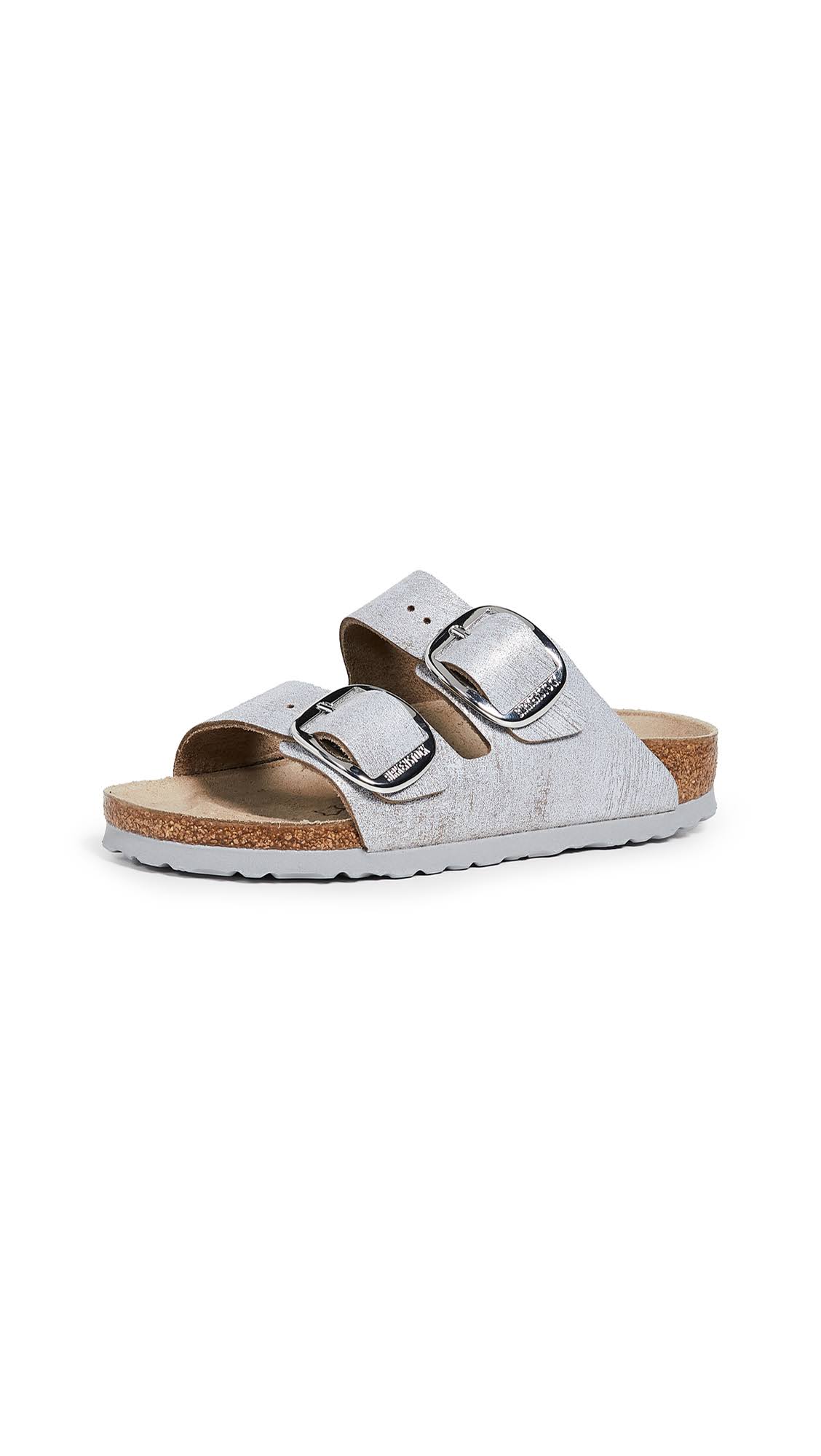 Birkenstock Arizona Big Buckle Washed Metallic Blue / 42 / Narrow
