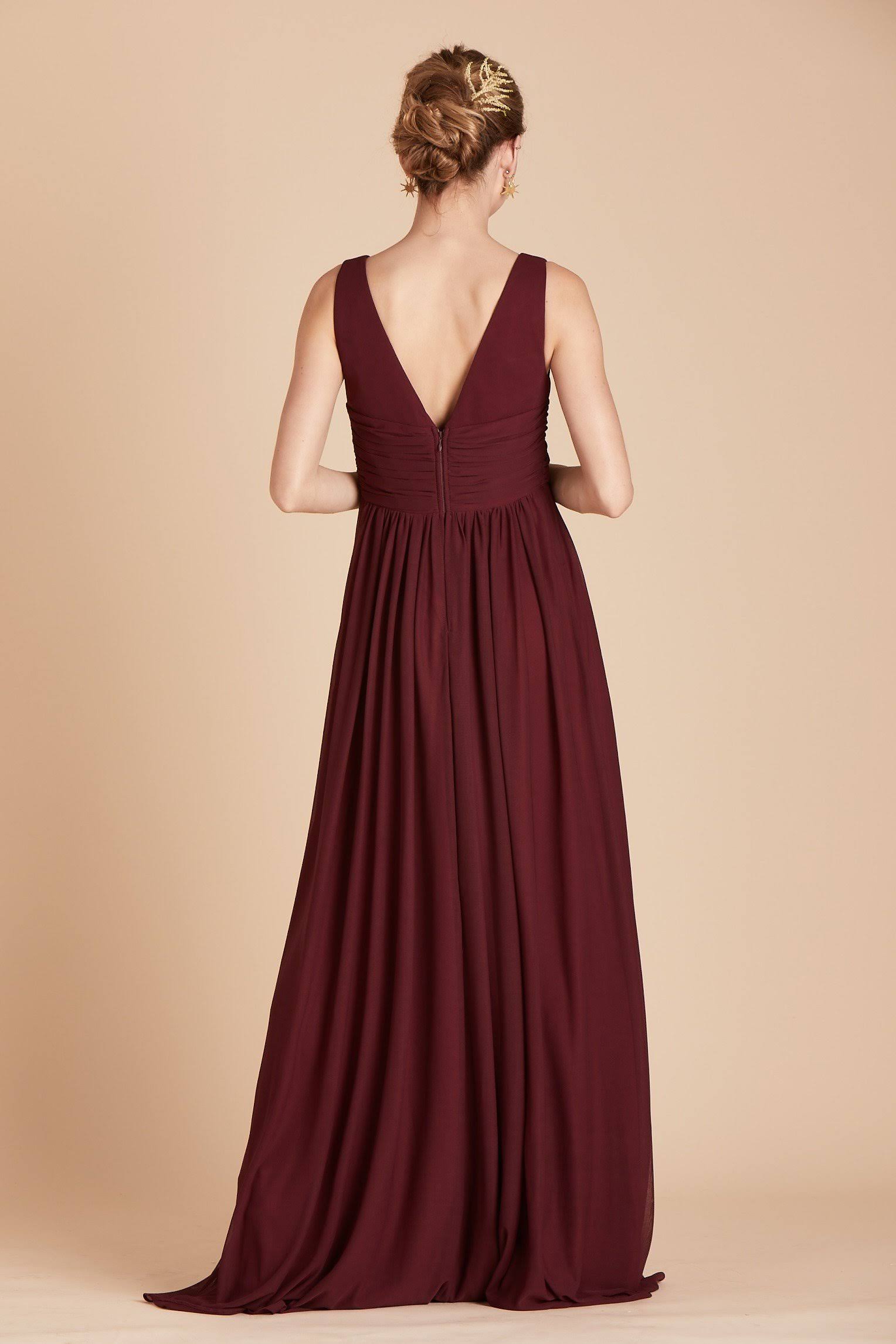 Birdy Grey Lianna Bridesmaid Dress in Cabernet Xs / Cabernet
