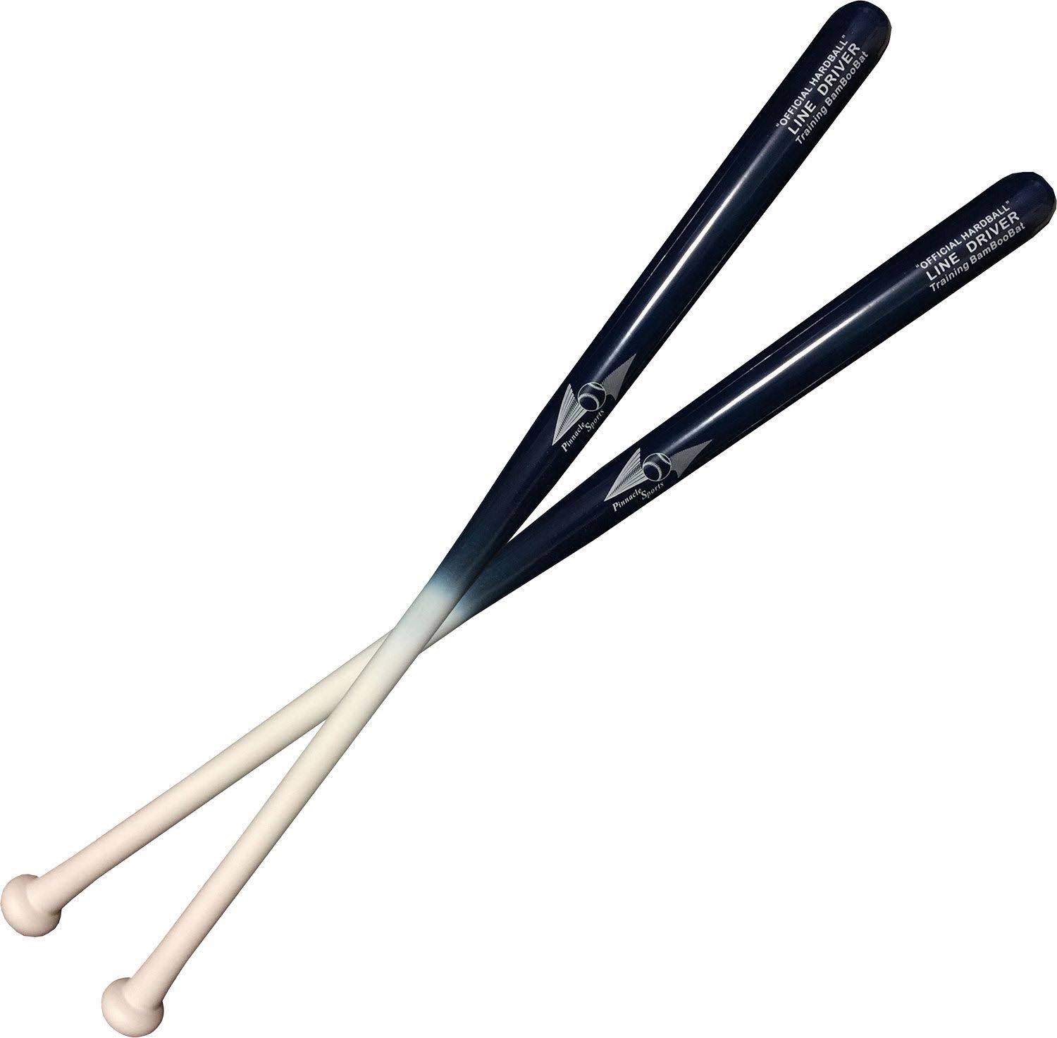 Pinnacle Sports Line Driver/Soft Toss Training Bamboo Baseball Bat in White/Blue (32)