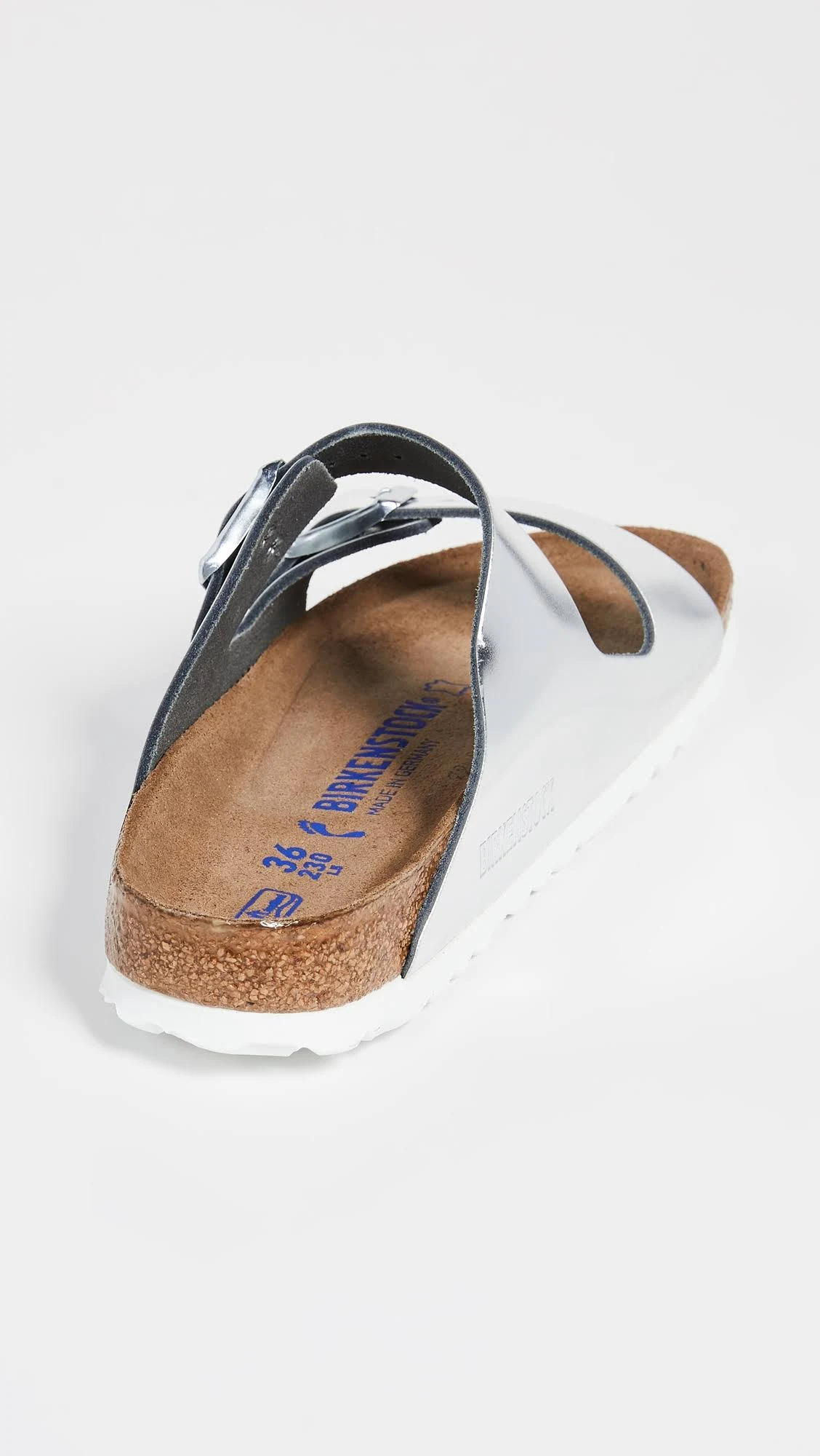 Birkenstock Arizona Soft Sandals Metallic Silver 39