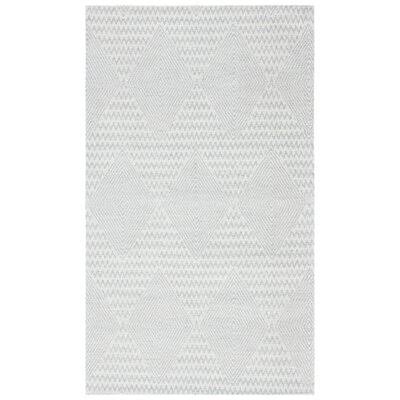 Lerch Handwoven Silver/Ivory Area Rug Rug Size: Rectangle 3' x 5'