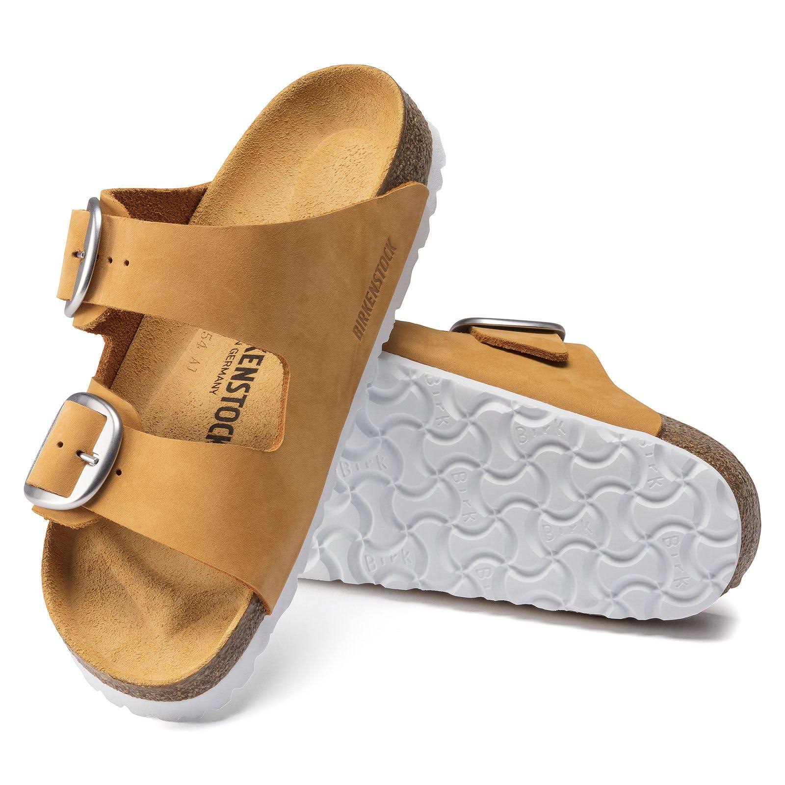 Women's Birkenstock Arizona Big Buckle Narrow Sandals - Washed Metallic Rose / 41