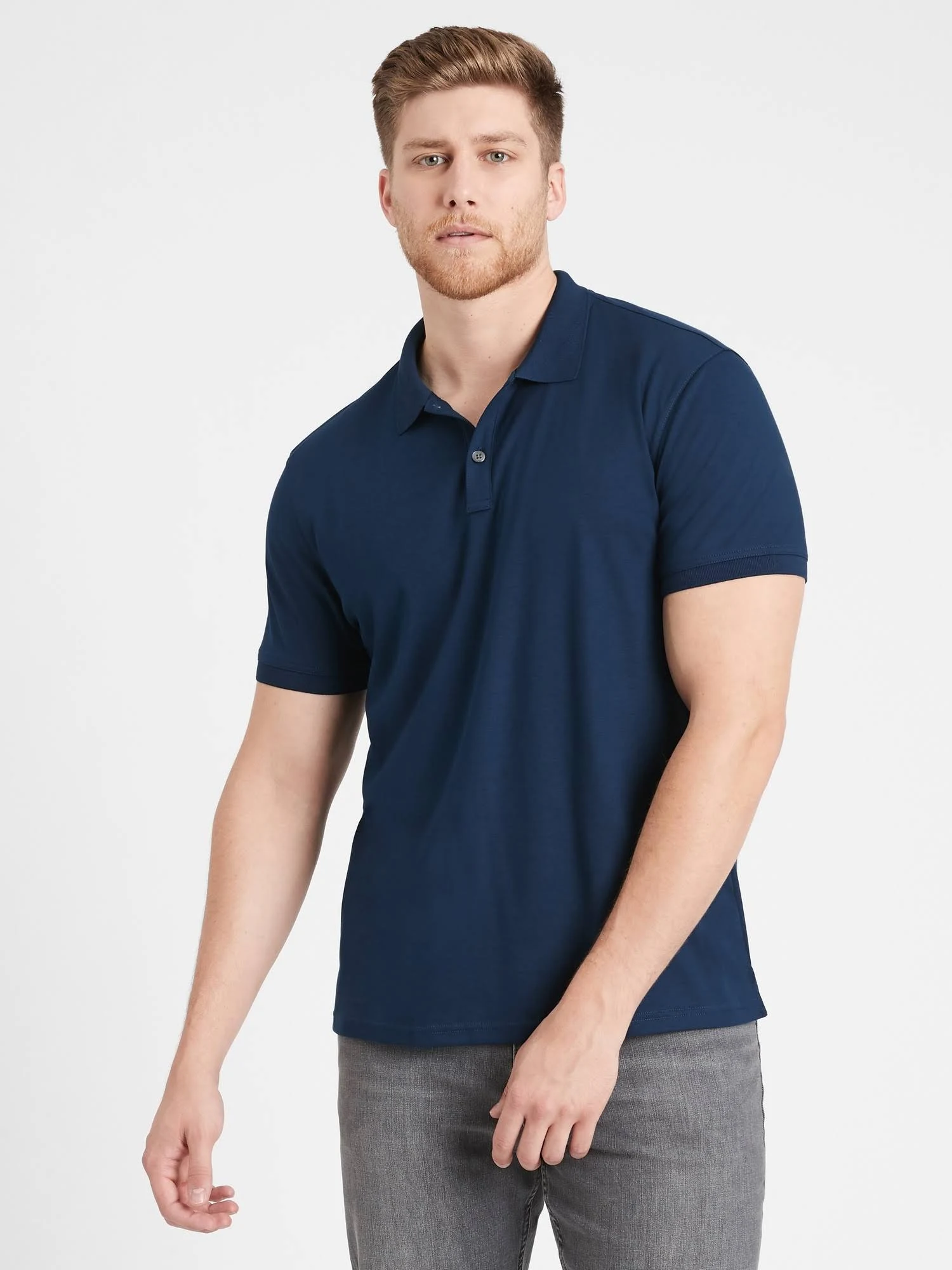 Banana Republic Men's Slim Luxury-Touch Polo Shirt Navy Tall Size XXL