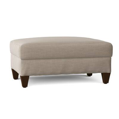 Birch Lane Fairchild 44x22 Rectangle Standard Slipcovered Ottoman Body Fabric: Conversation Ivory