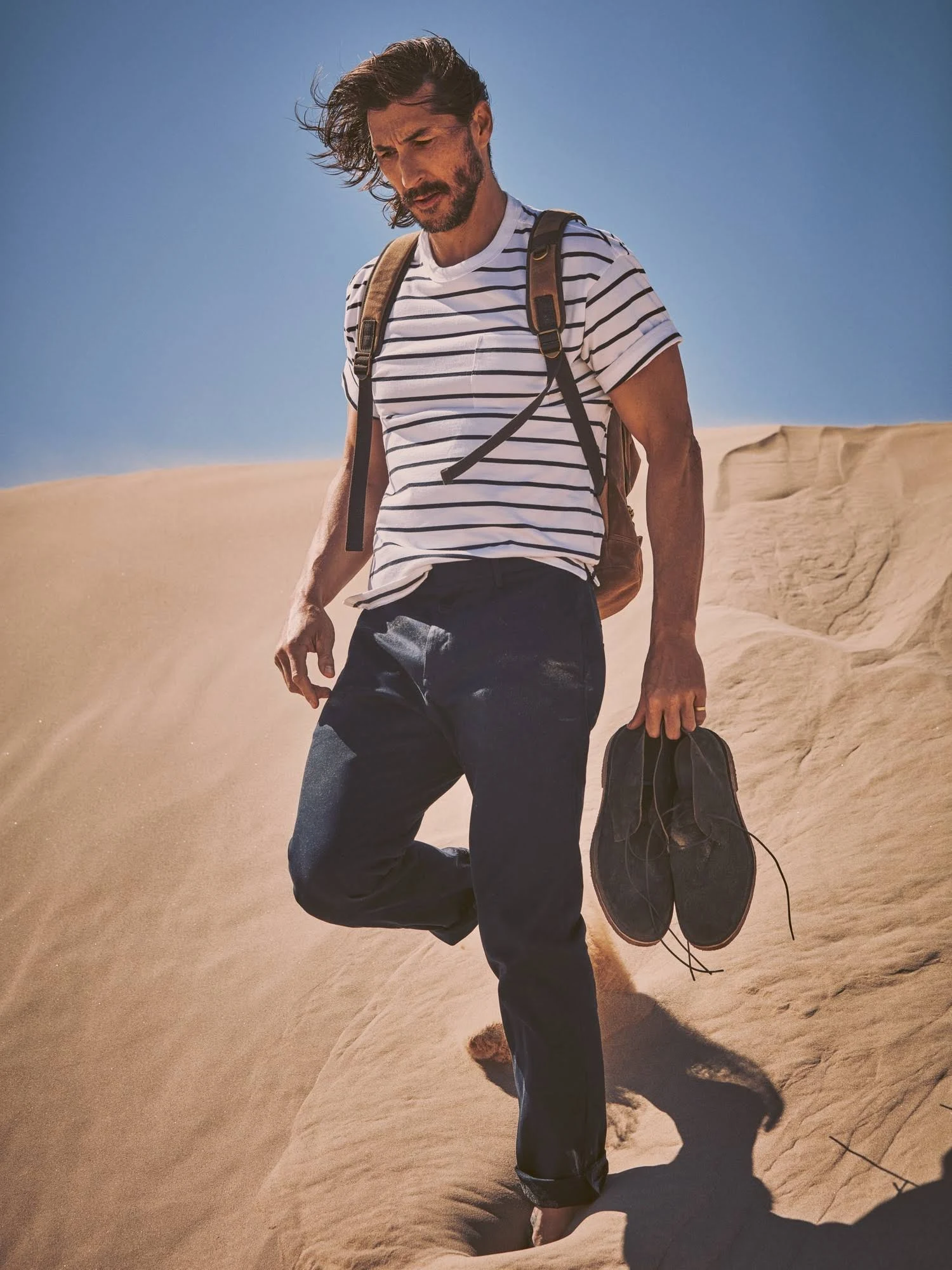 Banana Republic Men's Mason Athletic Tapered Rapid Movement Chino Pant Navy Blue Tall Size 32W 36L