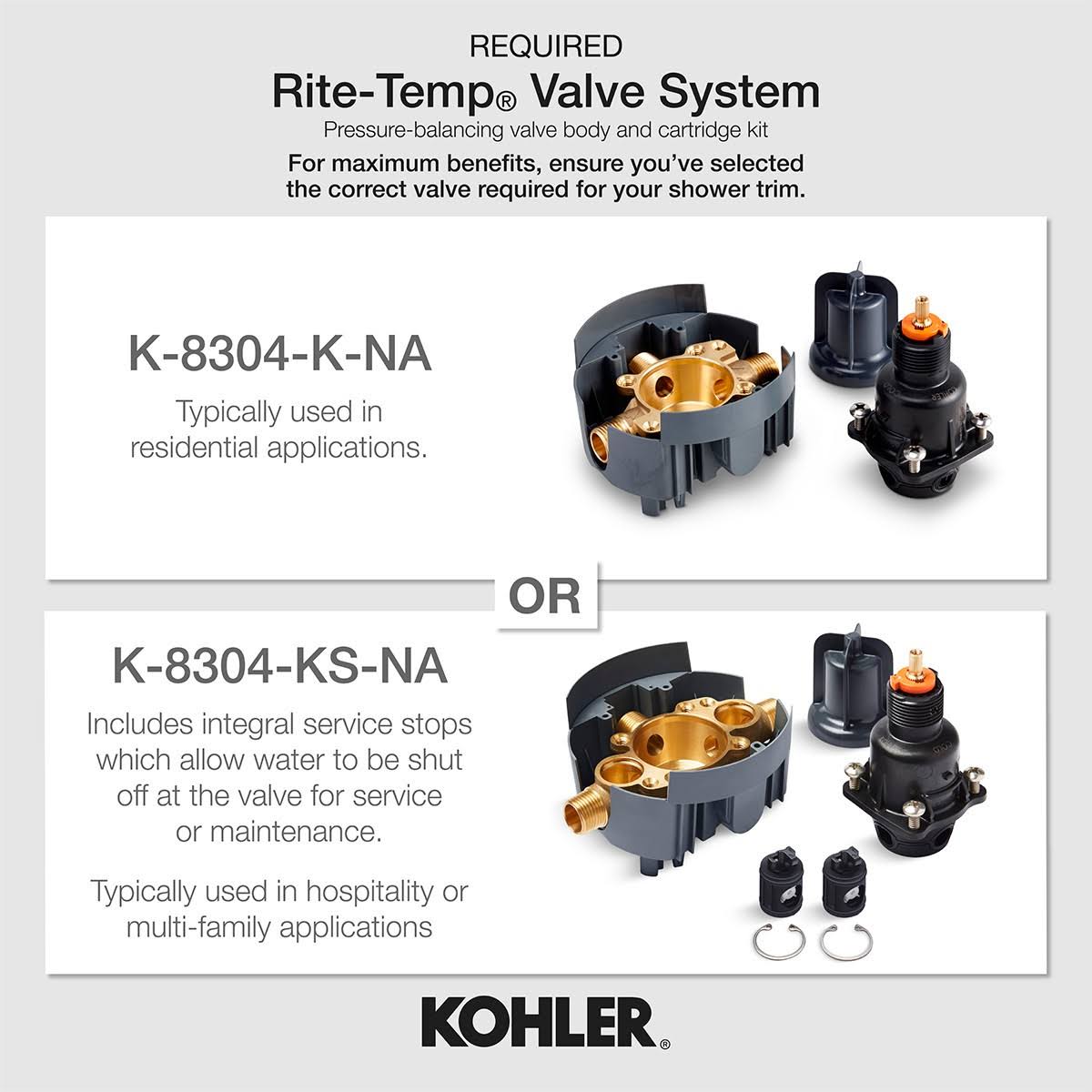Kohler TS10583-4-2BZ Bancroft Shower Trim, Metal, Oil-Rubbed Bronze