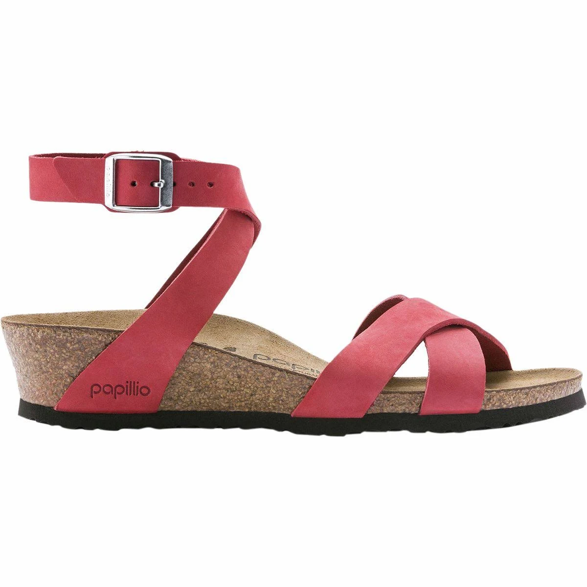 Birkenstock Women's Lola Wedge Sandal - Coral Nubuck 42 / N