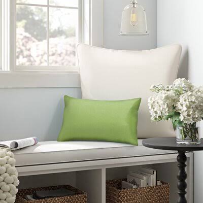 Frierson Outdoor Rectangular Pillow Cover & Insert Birch Lane Color: Apple Green, Size: 14x22 x 24x22