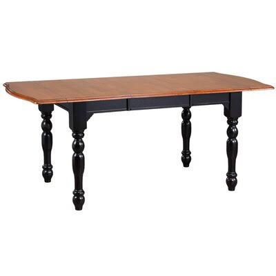 Elick Drop Leaf Extension Dining Table Birch LANE? Finish: Antique Black / Cherry