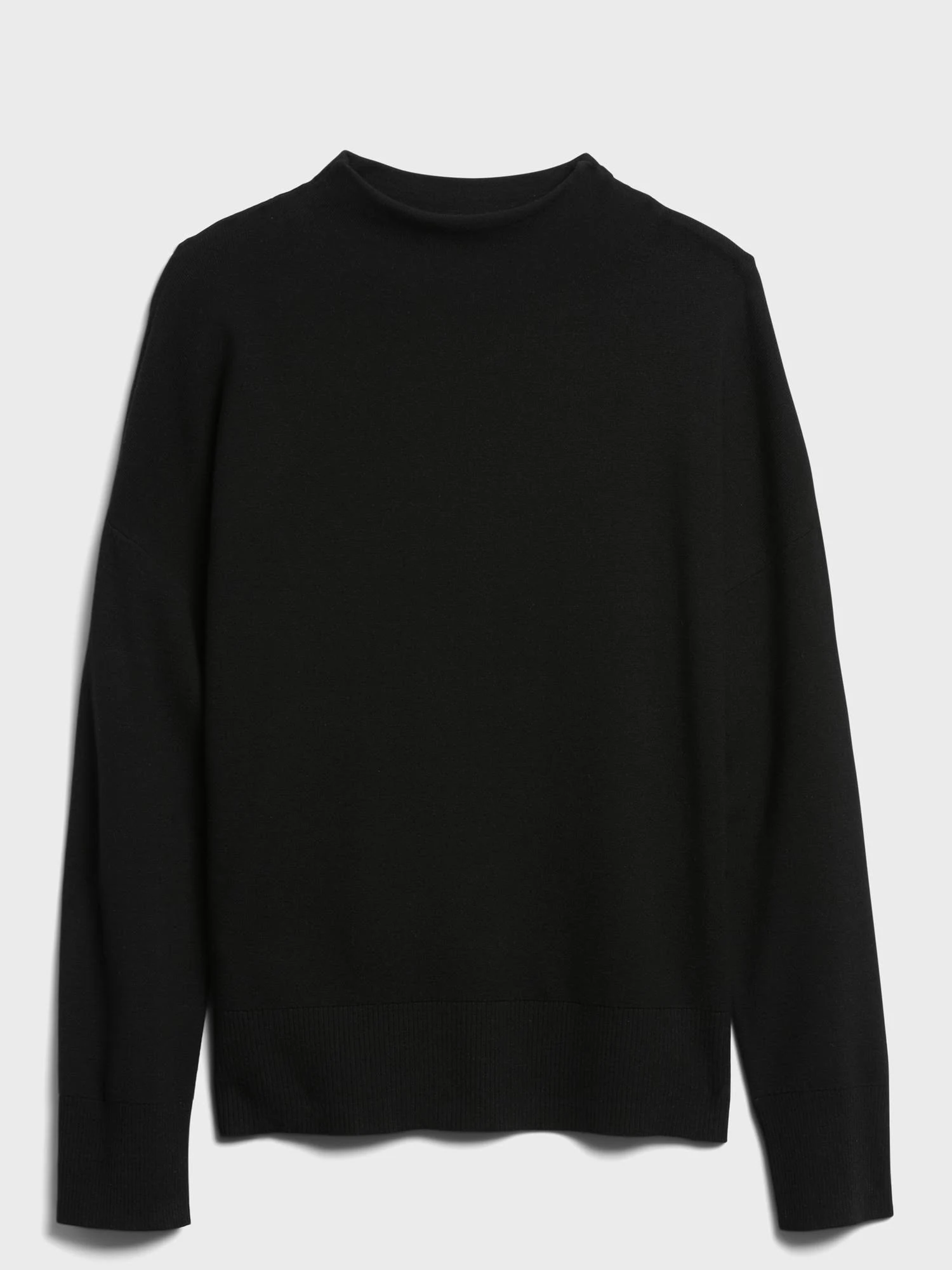 Banana Republic Women's Relaxed Mock-Neck Sweater Black Size M