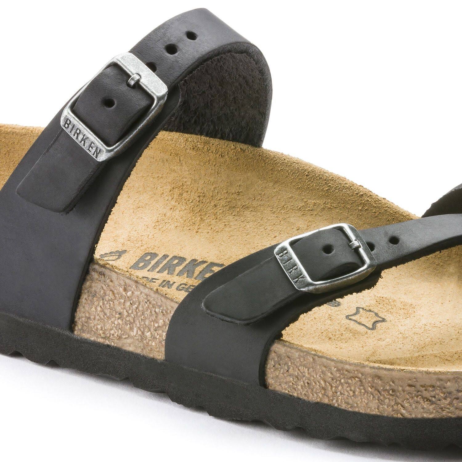 Birkenstock Mayari Women's Sandals Black Oiled Leather : 39 (US Women's 8-8.5) Regular