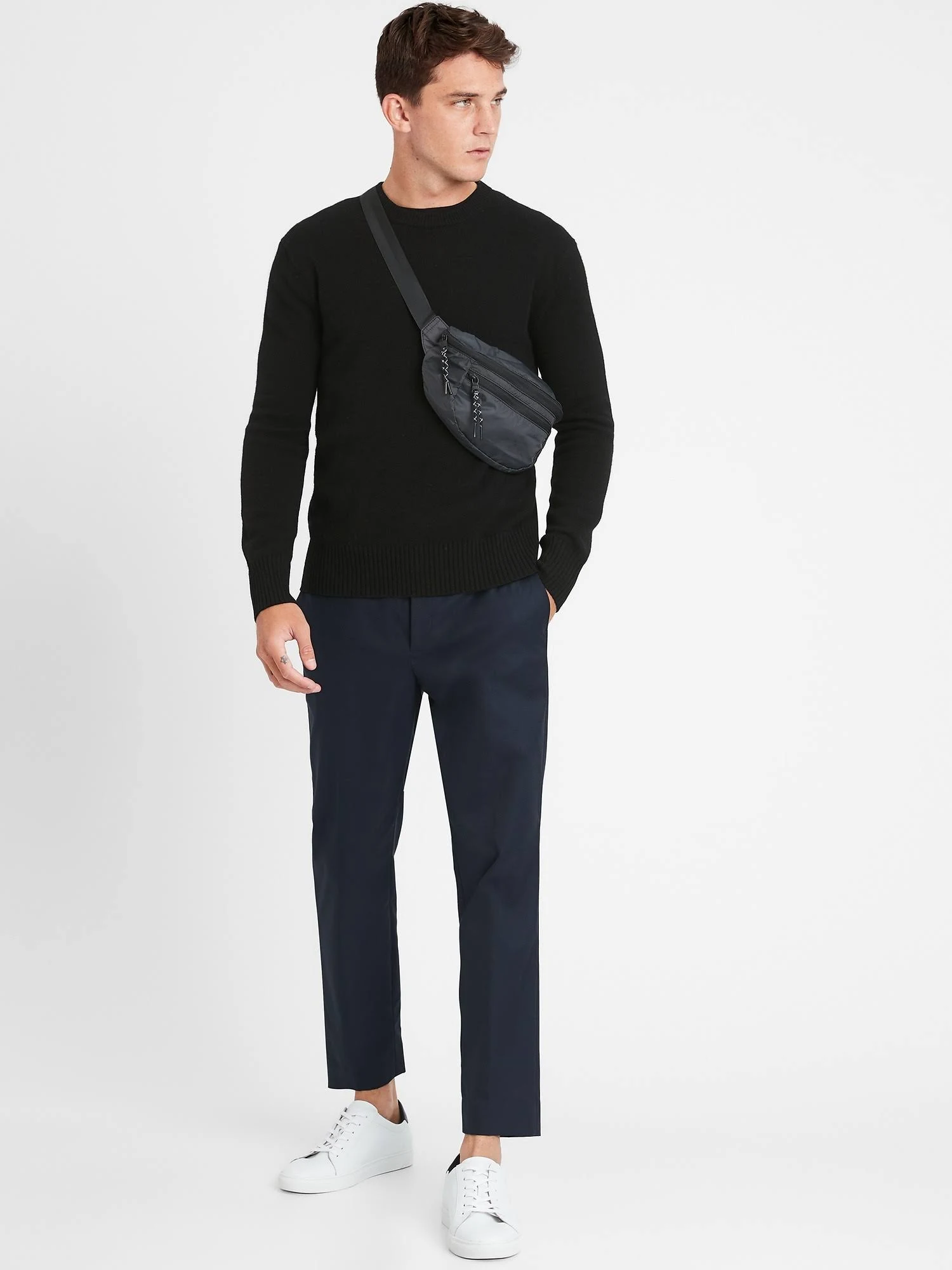 Banana Republic Men's Slim Performance Stretch Wool Dress Pant Navy Size 29W 30L