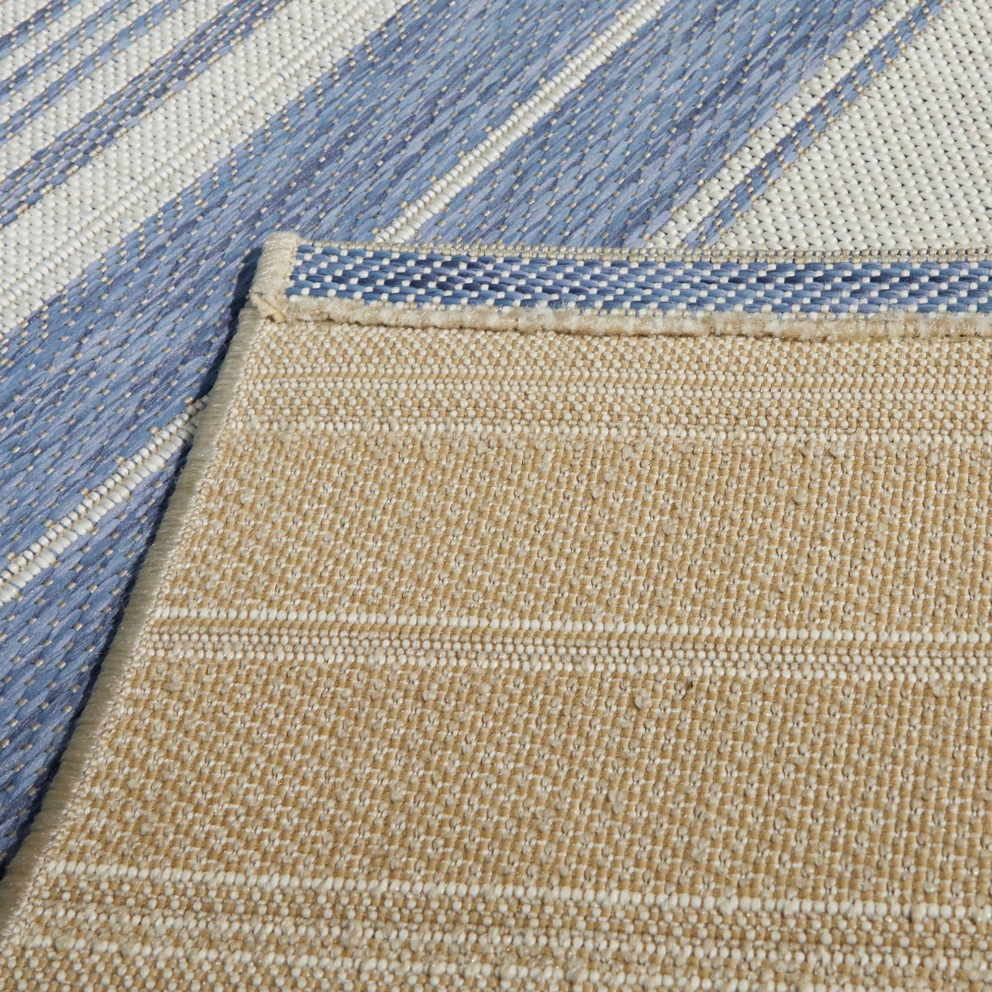 BALTA Alexie Grey 5 ft. x 7 ft. Stripe Indoor/Outdoor Area Rug