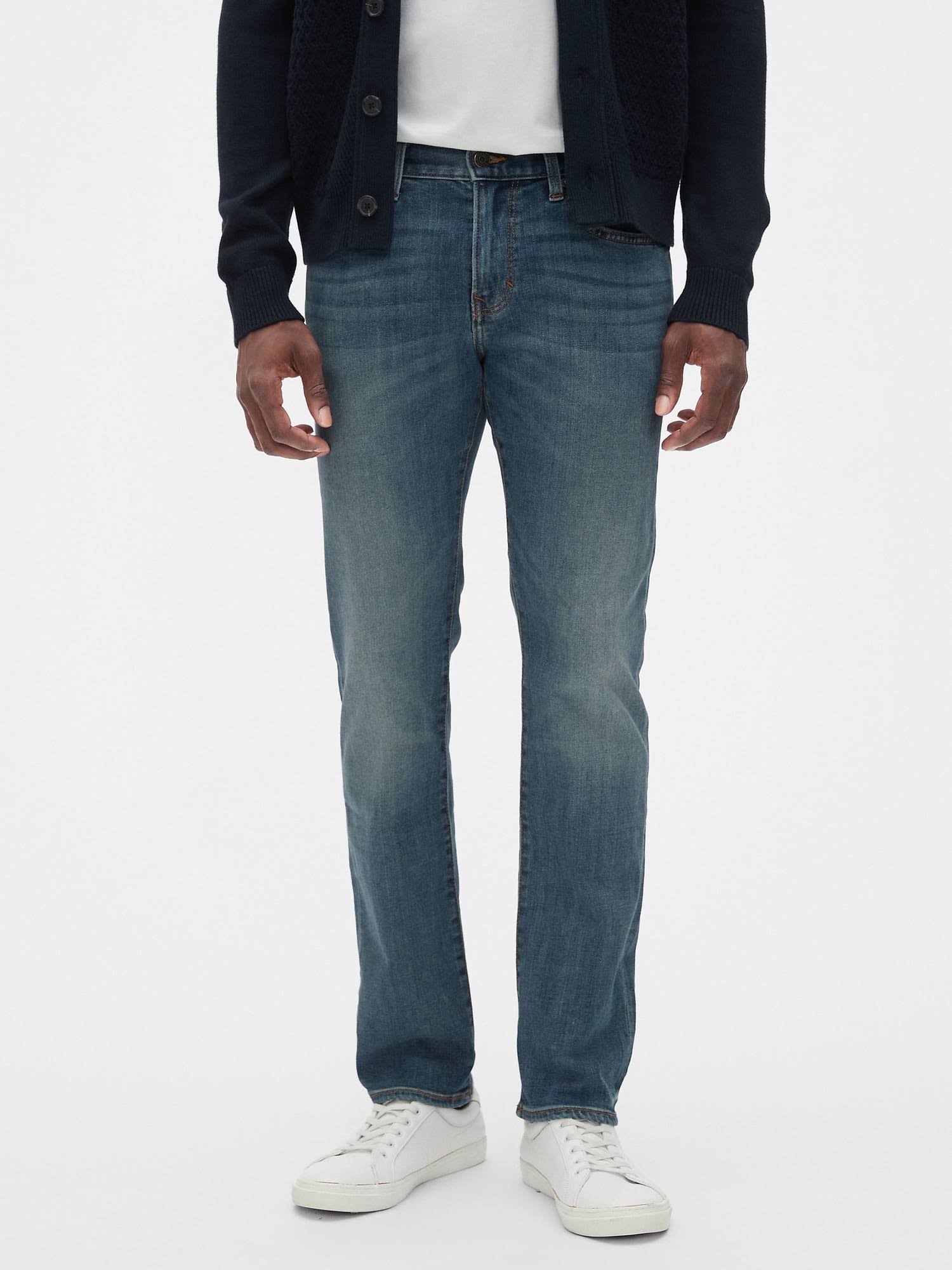 Banana Republic Factory Men's Slim-Fit Travel Jean Distressed Authentic Regular Size 38W