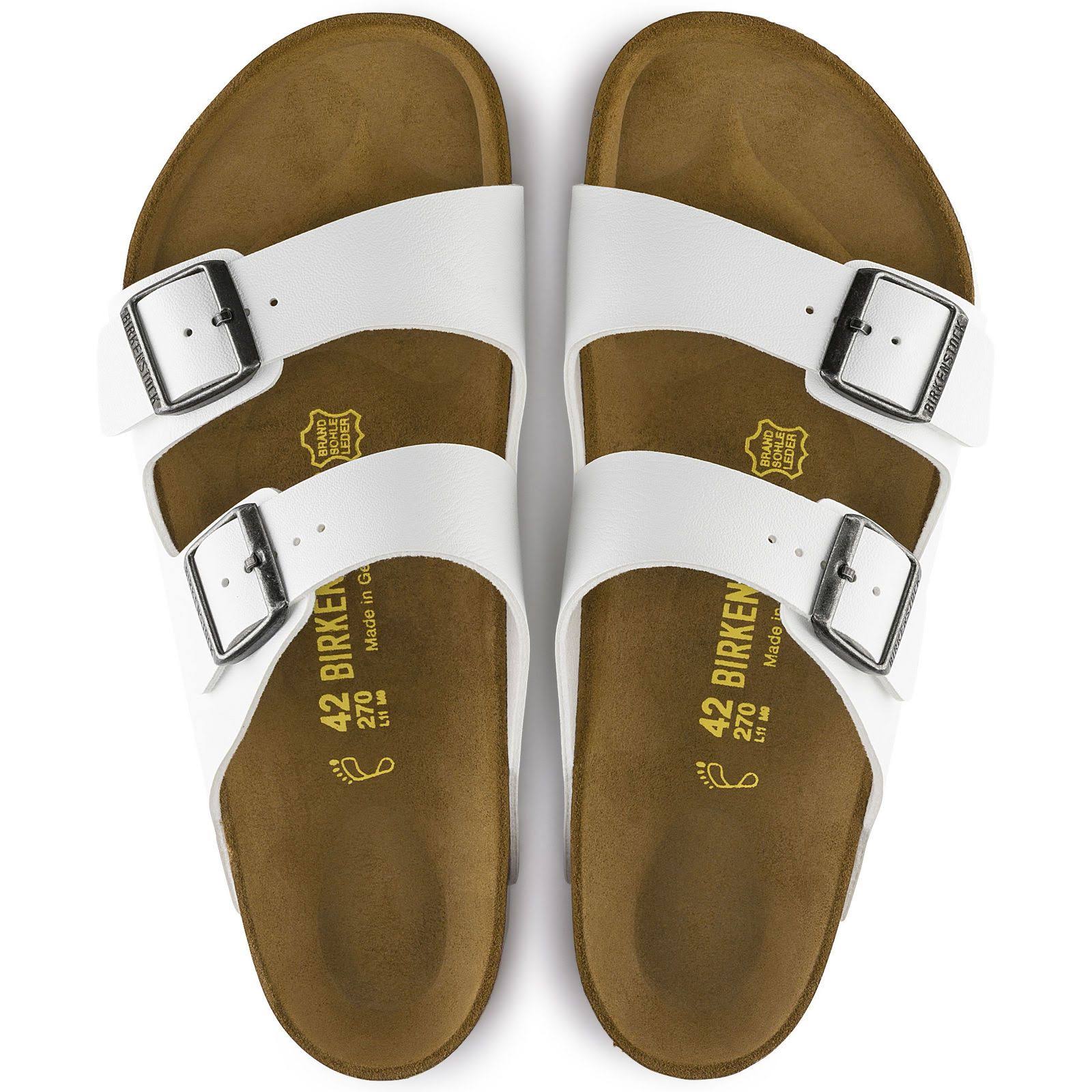 Birkenstock Men's Arizona Birko 2-Band Sandal, Brown, 9