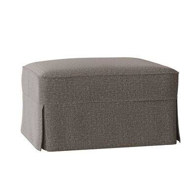Wayfair Custom Upholstery Barrand Ottoman Body Fabric: Sustain Dursky Charcoal