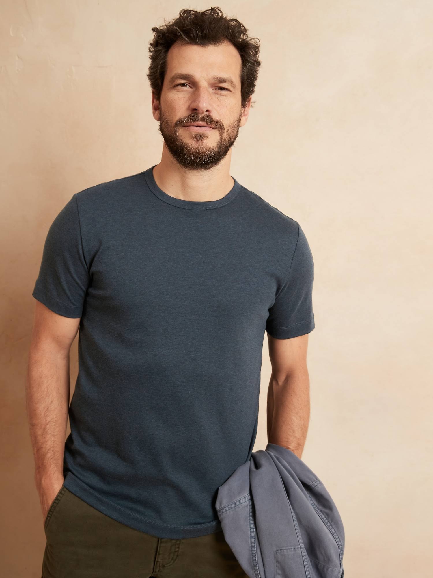 Banana Republic Men's Luxury Touch Performance T-Shirt Navy Size L