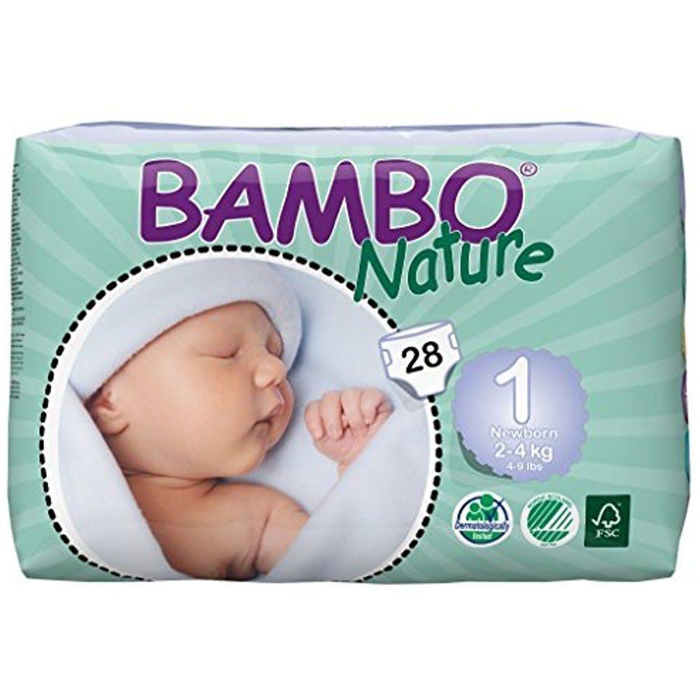 Bambo Nature Eco Friendly Baby Diapers Classic for Sensitive Skin, Size 1 (4-9 lbs), 28 Count