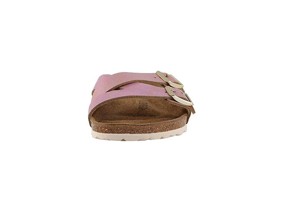 Birkenstock Yao (Washed Metallic Pink Leather) Women's Sandals
