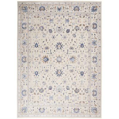 Matherne Oriental Blue/Beige/Gray Area Rug Birch Lane Rug Size: Rectangle 9&3x22 x 12&9x22