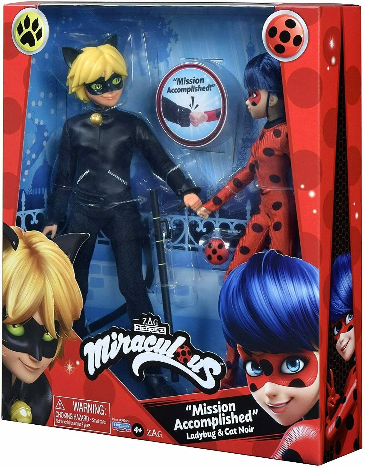 Miraculous 10.5-inch Fashion Doll 2-Pack Ladybug and Cat Noir