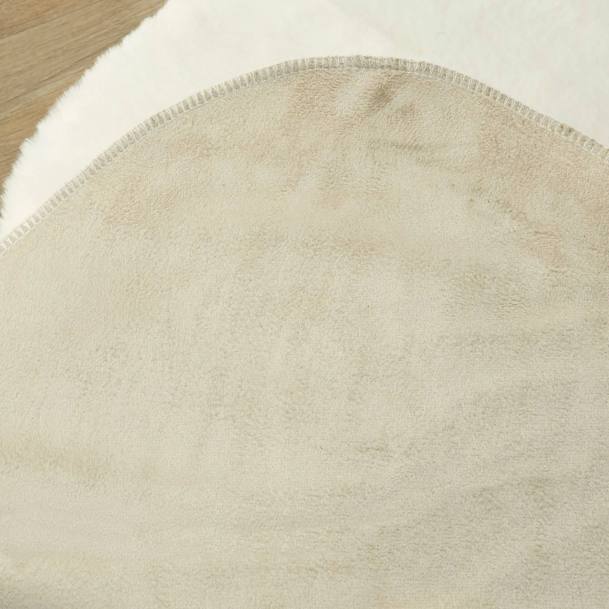 Barnes Plush Faux-Hide Shag Area Rug - 2& x 2&11x22 - White