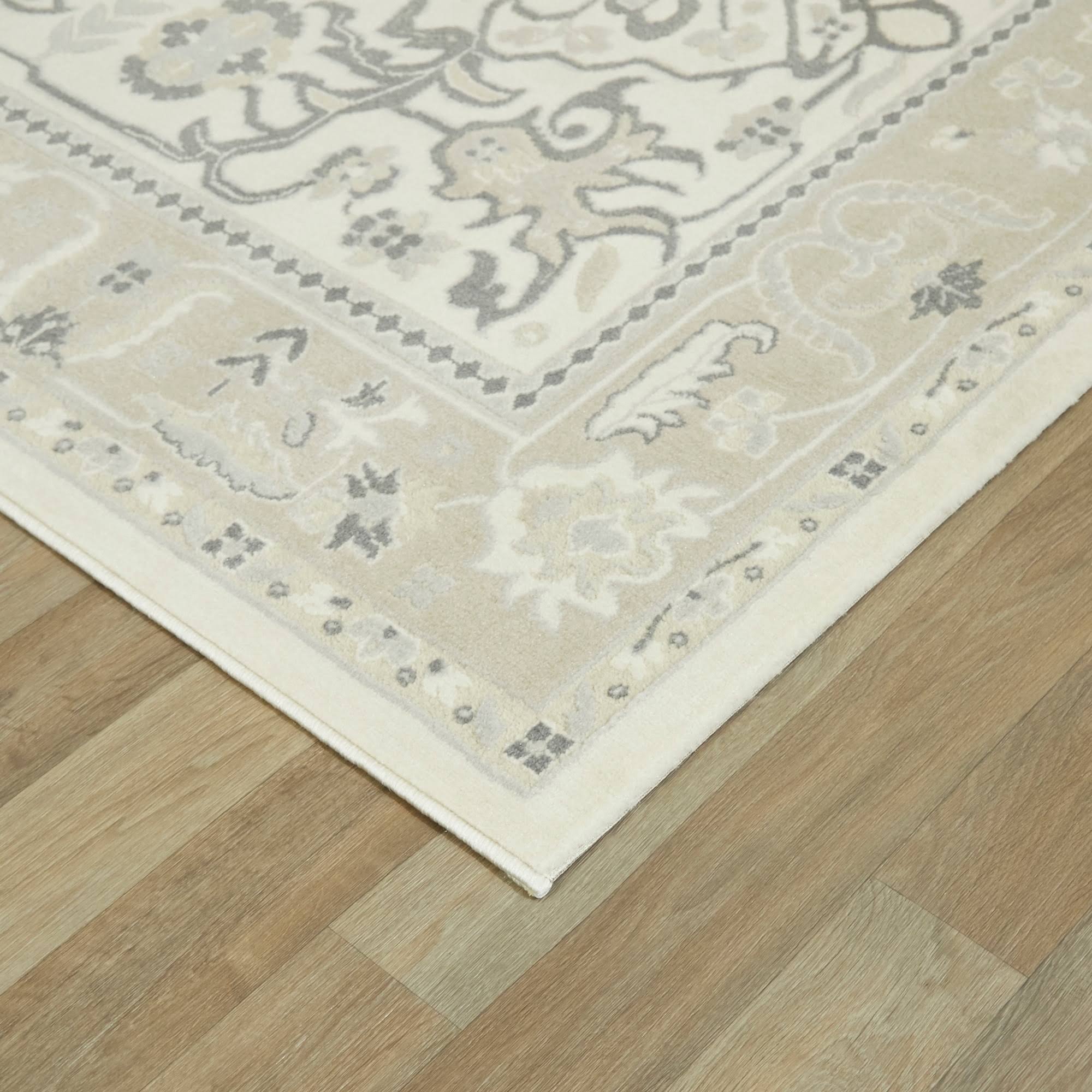 BALTA Eberson Cream 5 ft. x 7 ft. Oriental Medallion Area Rug, Ivory