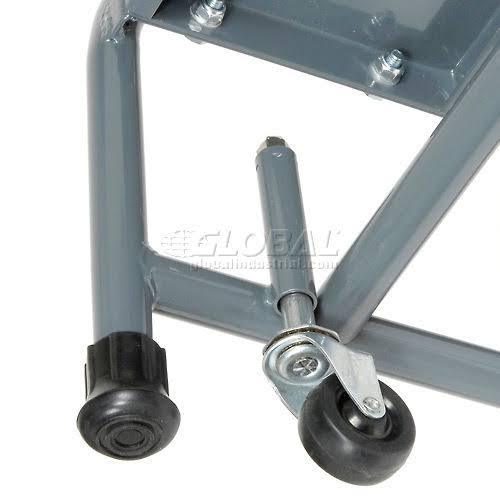 Perforated 16x22W 3 Step Steel Rolling Ladder 10x22D Top Step - 318P