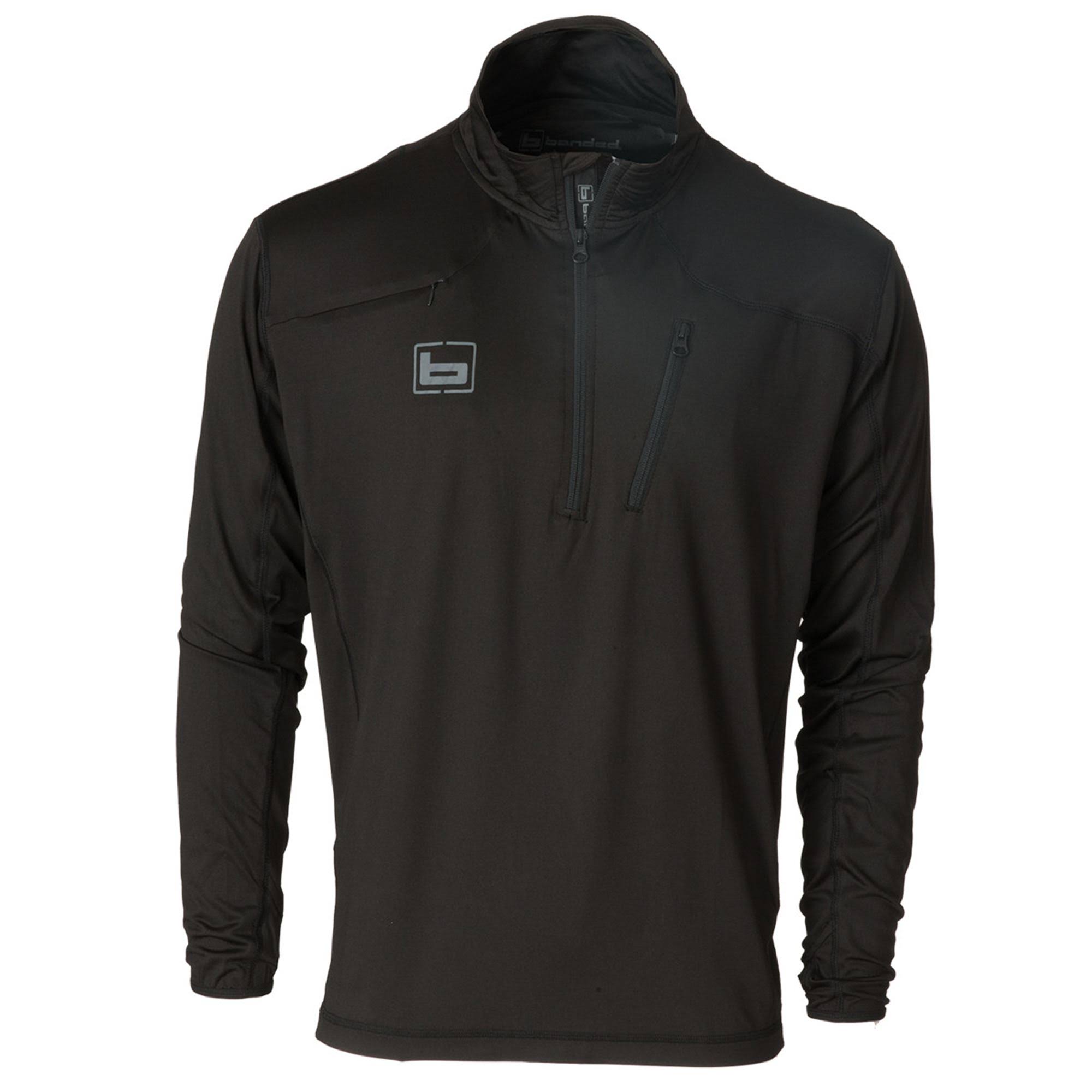 Banded Tech Stalker 1/4 Zip Pullover - Size M, Black