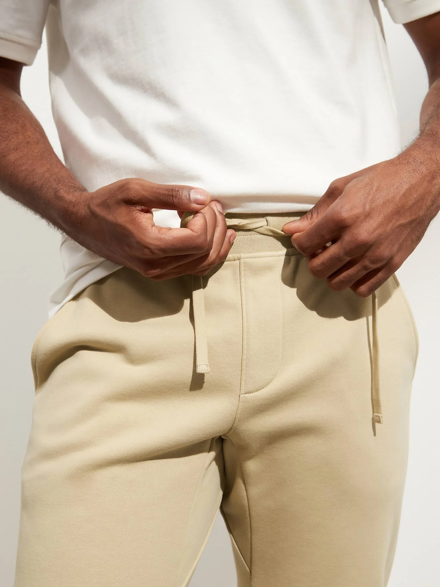 Banana Republic Men's French Terry Jogger Beige Baja Sand Size XL