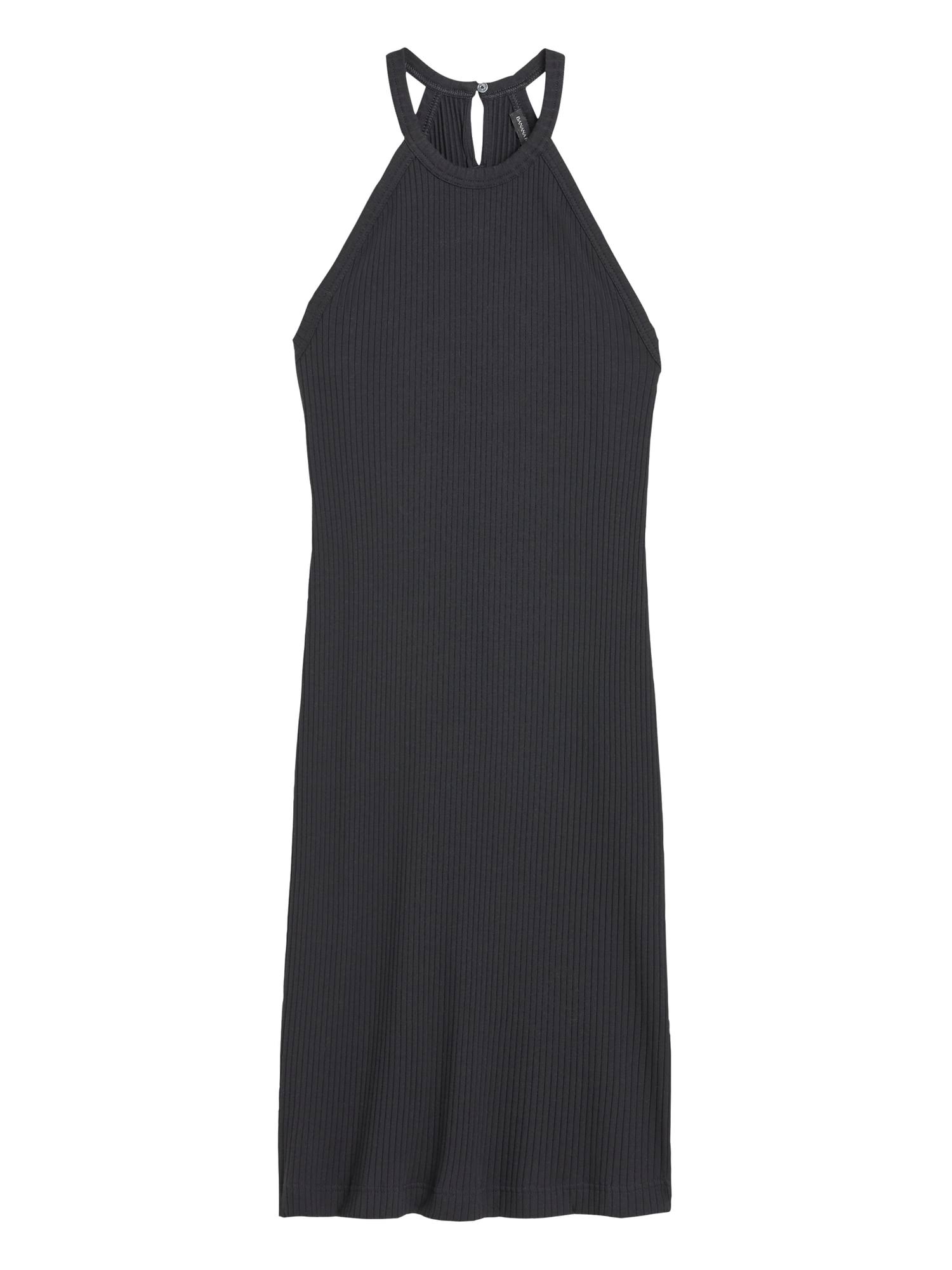 Banana Republic Women's Petite Ribbed Tank Dress Black Petite Size XS