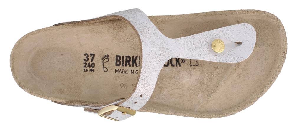 Birkenstock Women's Gizeh Sandal - 40 - Washed Metallic Blue